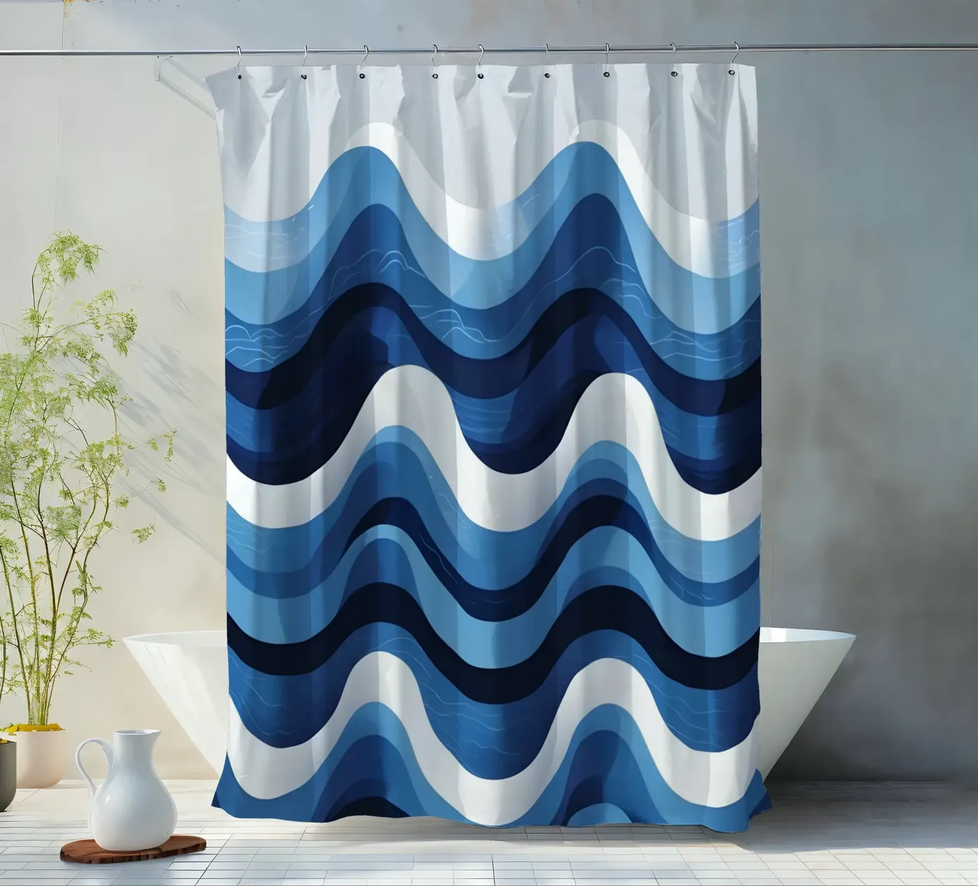 Wave pattern tenda da doccia da LIFESTYLE OBJECTS