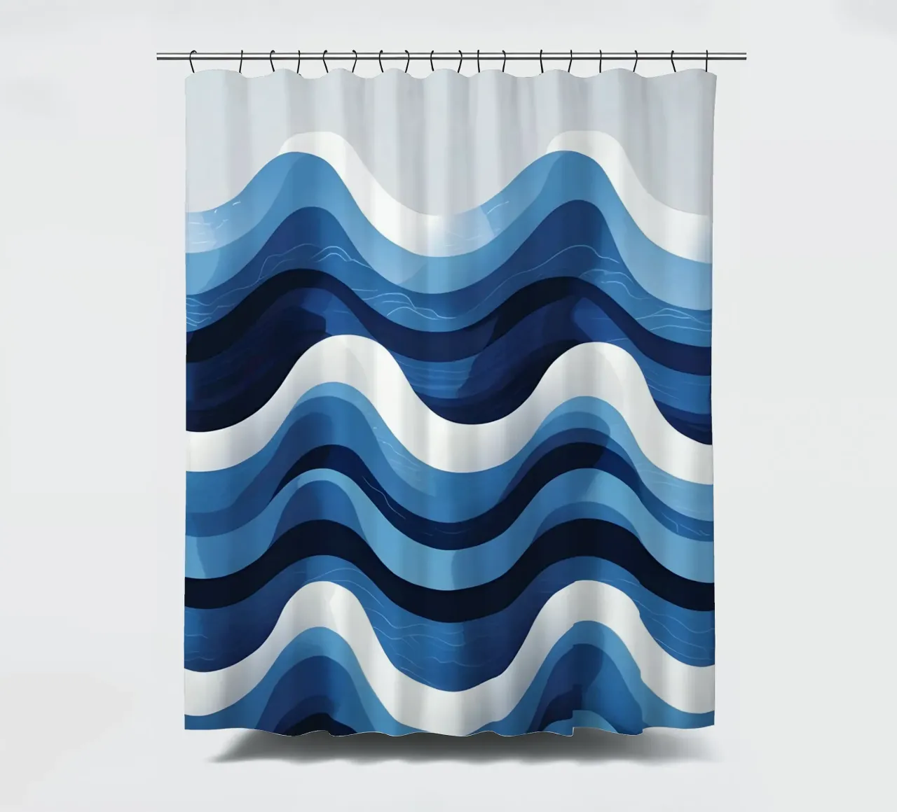 Wellenmuster Duschvorhang von LIFESTYLE OBJECTS