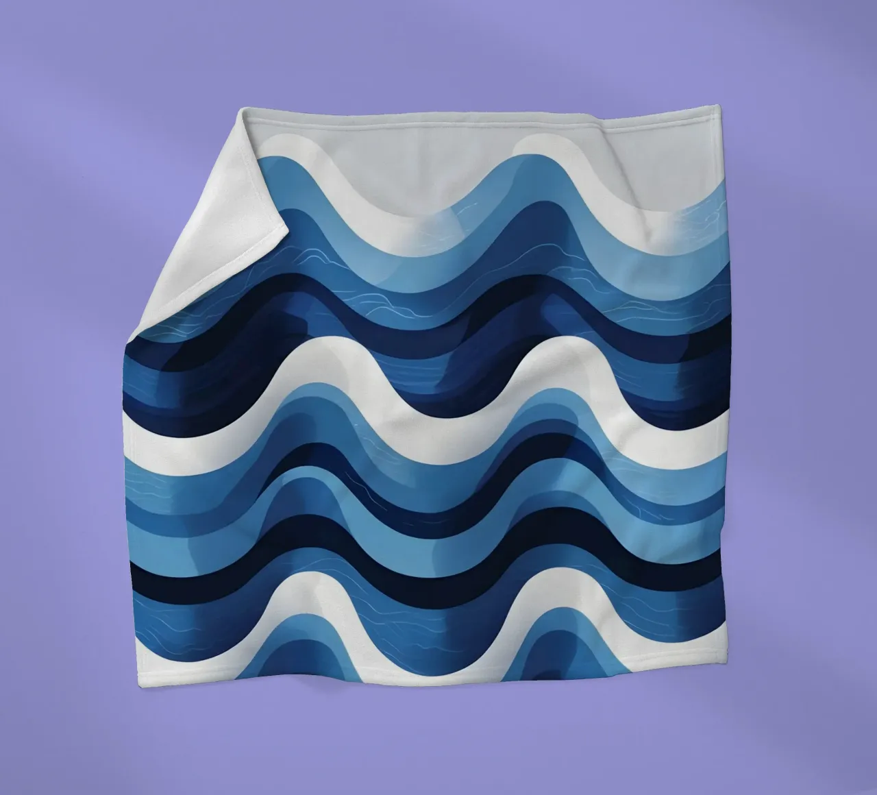 Wave pattern fleece blanket by LIFESTYLE OBJECTS