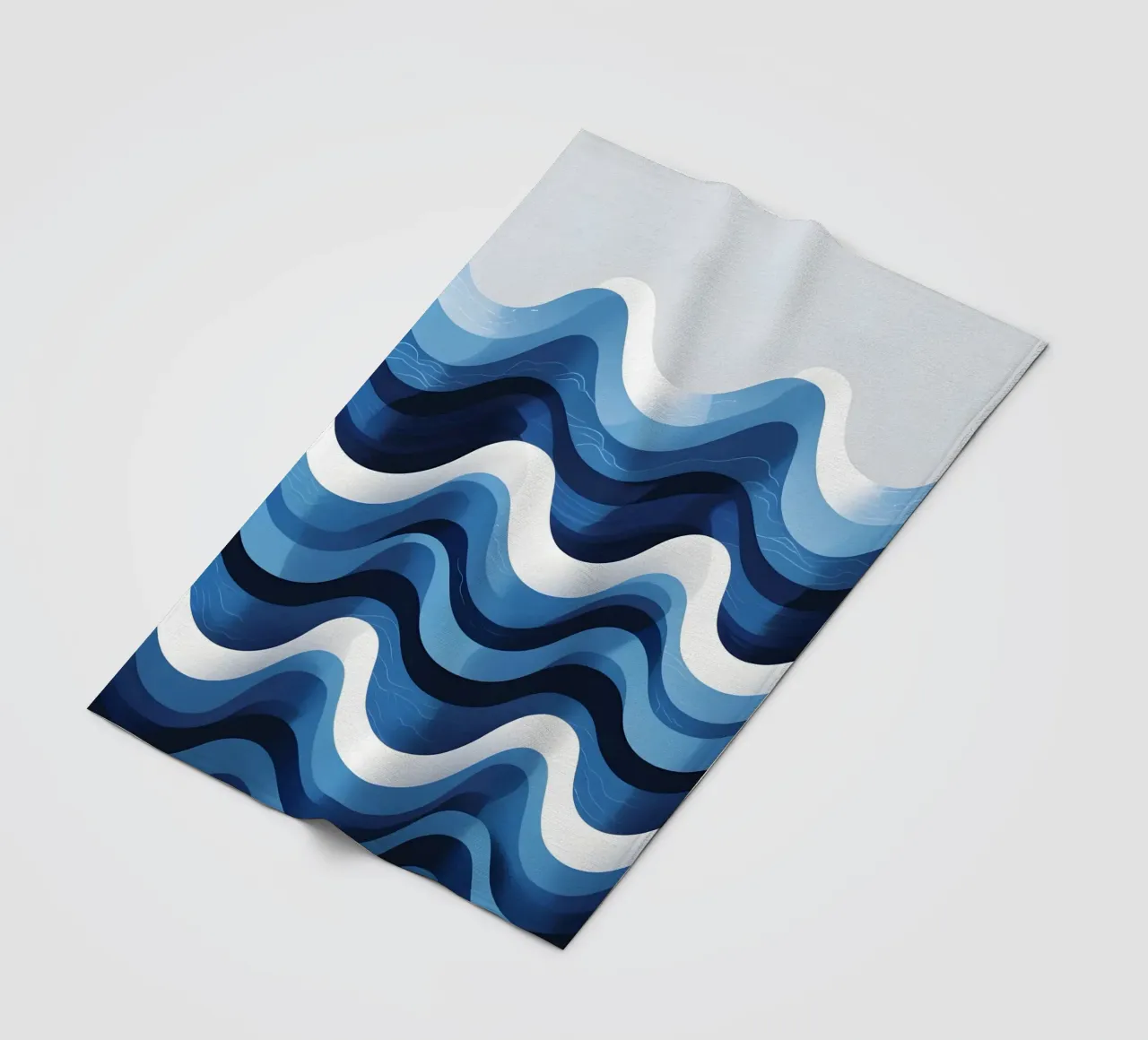 Wave pattern fleece blanket by LIFESTYLE OBJECTS