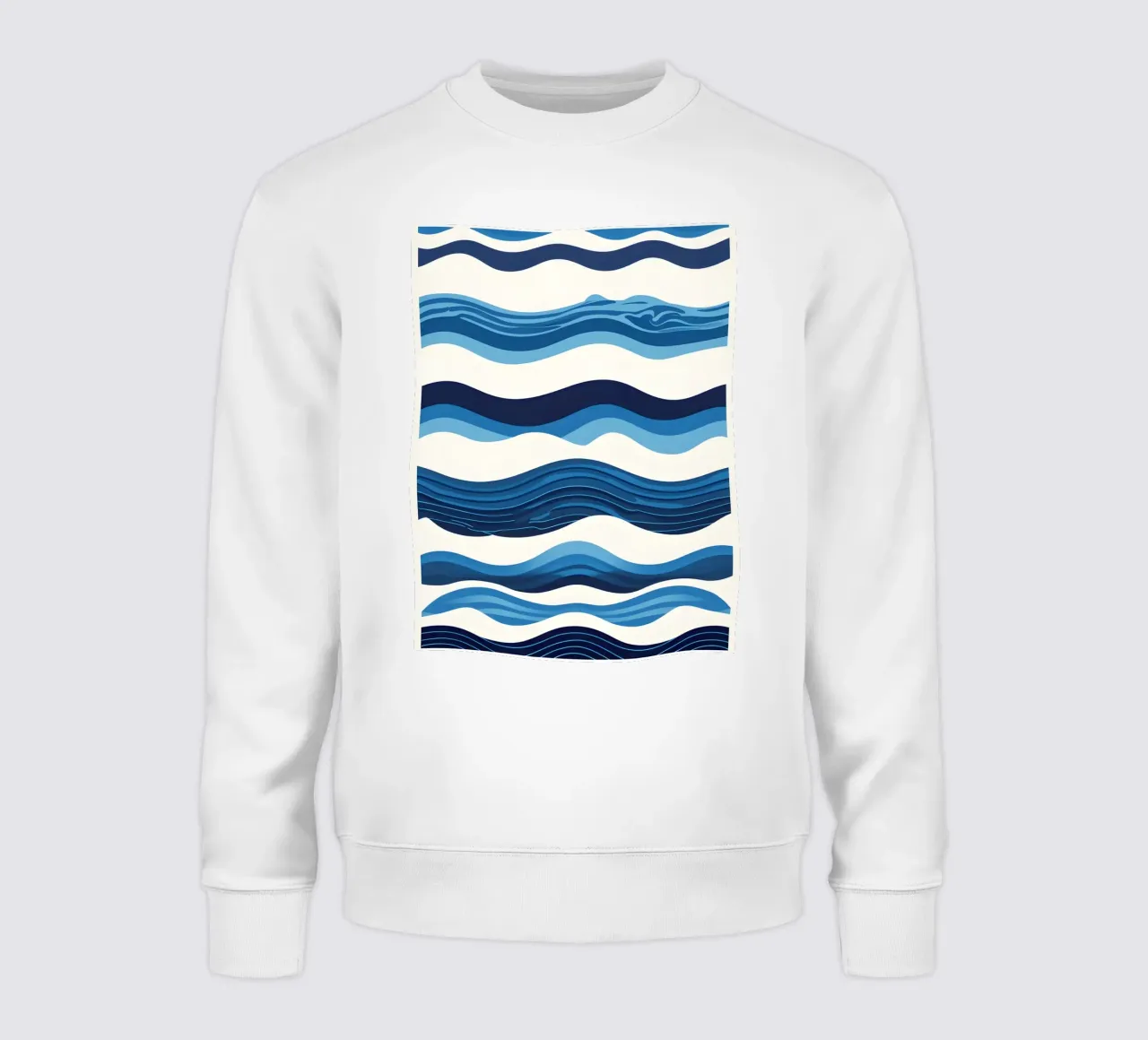 Wave pattern sweatshirt by LIFESTYLE OBJECTS