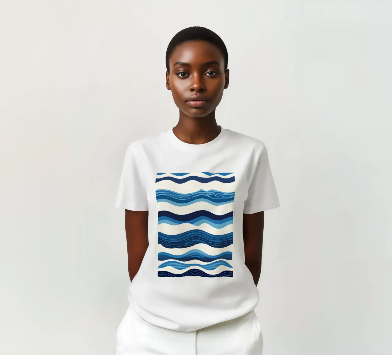 Wave pattern t-shirt da LIFESTYLE OBJECTS