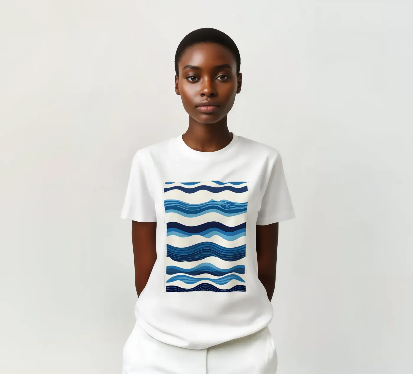 Wave pattern t-shirt by LIFESTYLE OBJECTS