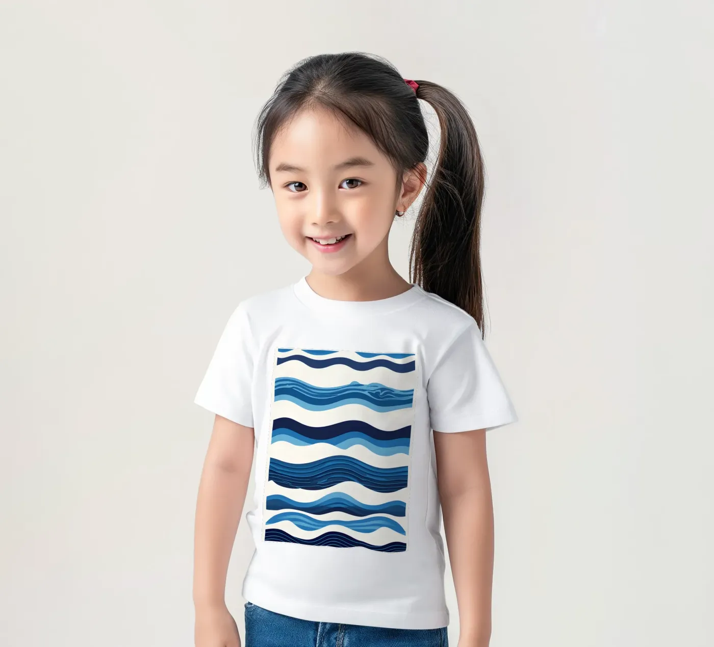 Wave pattern kids t-shirt by LIFESTYLE OBJECTS