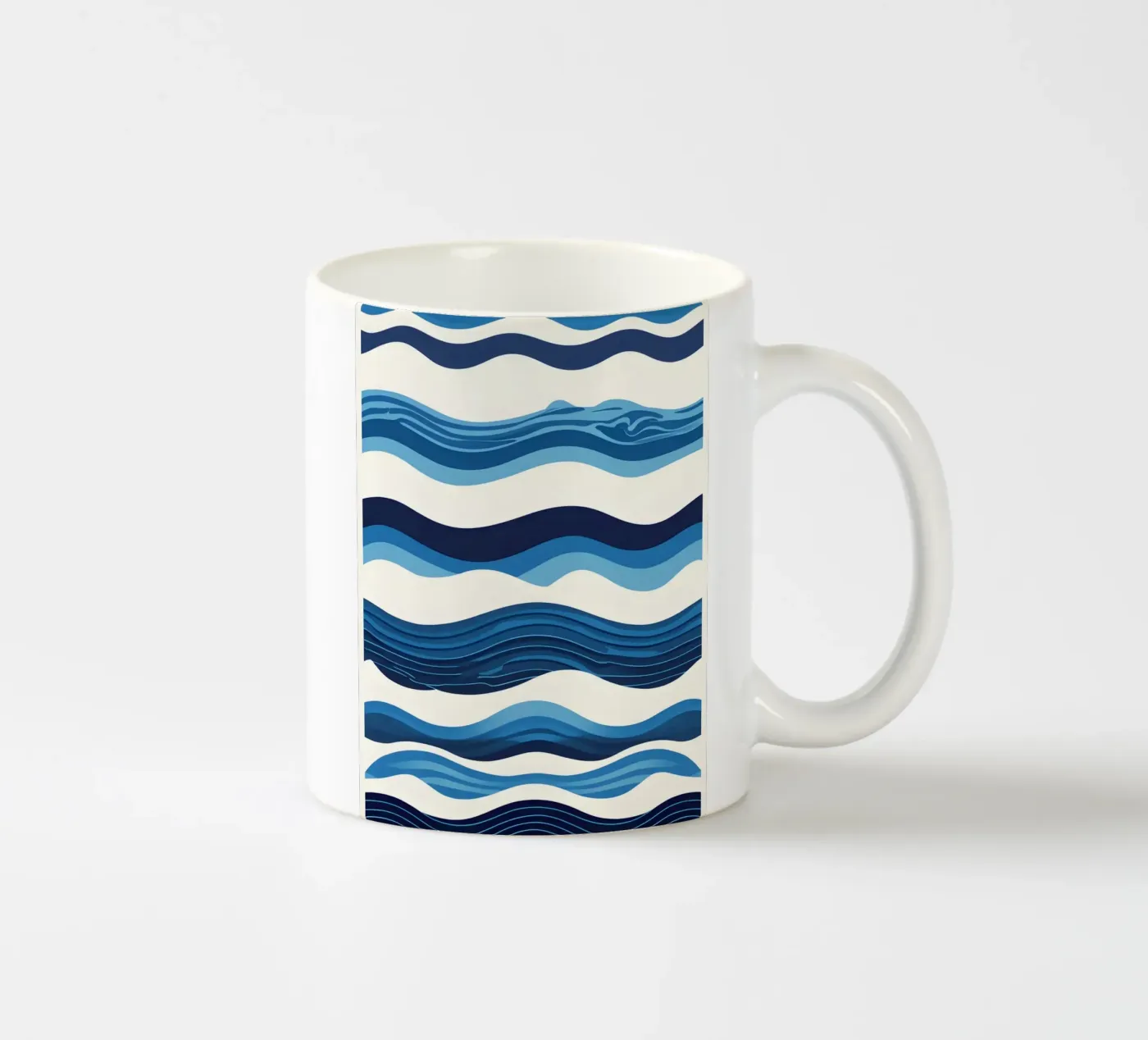 Wave pattern ceramic mug by LIFESTYLE OBJECTS