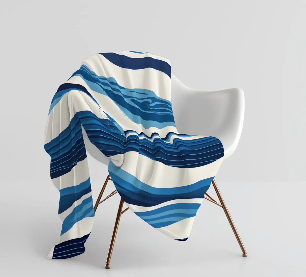 Wave pattern fleece blanket by LIFESTYLE OBJECTS