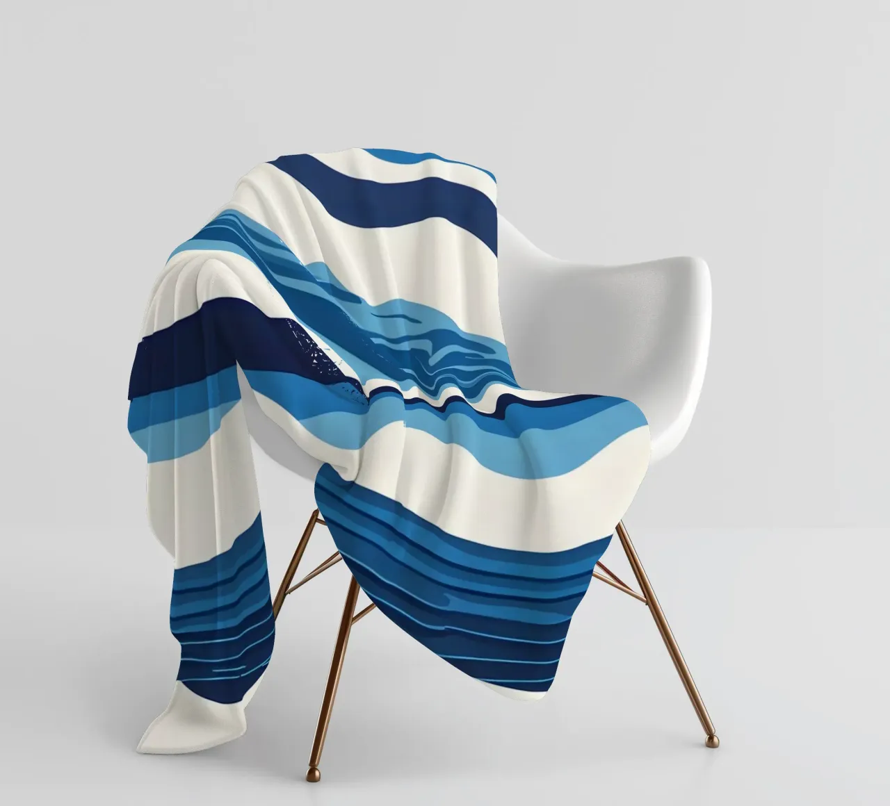 Wave pattern fleece blanket by LIFESTYLE OBJECTS