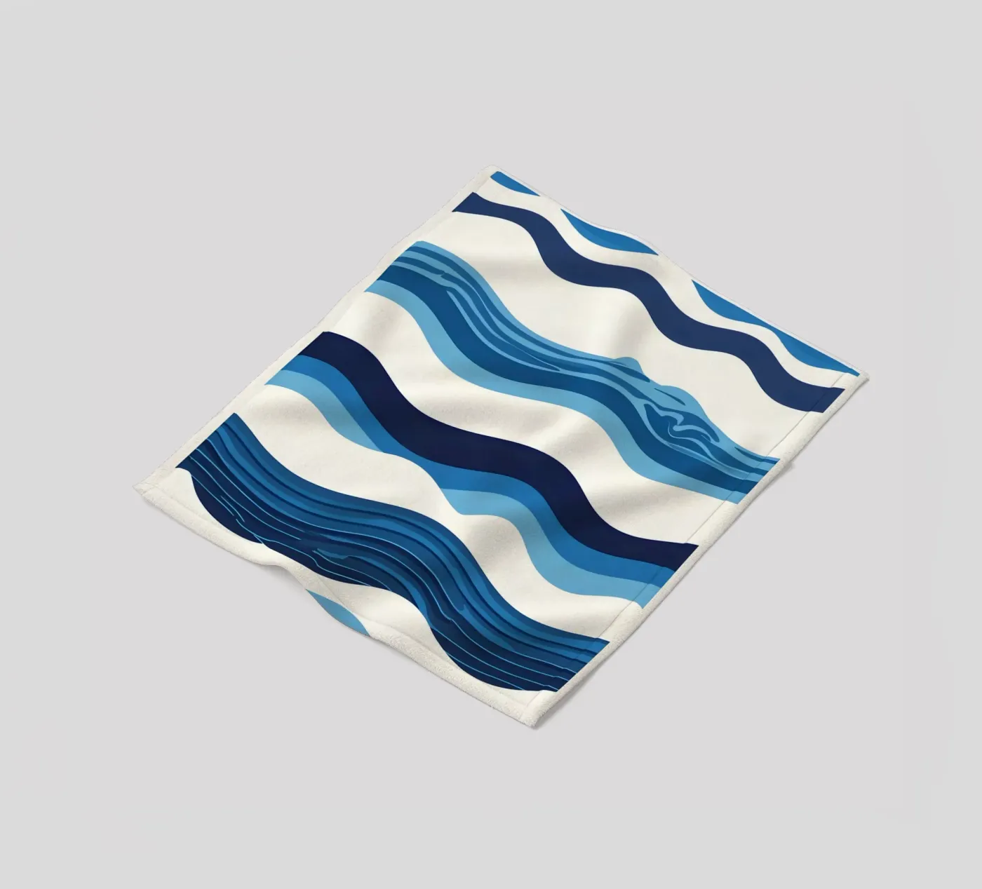 Wave pattern fleece blanket by LIFESTYLE OBJECTS