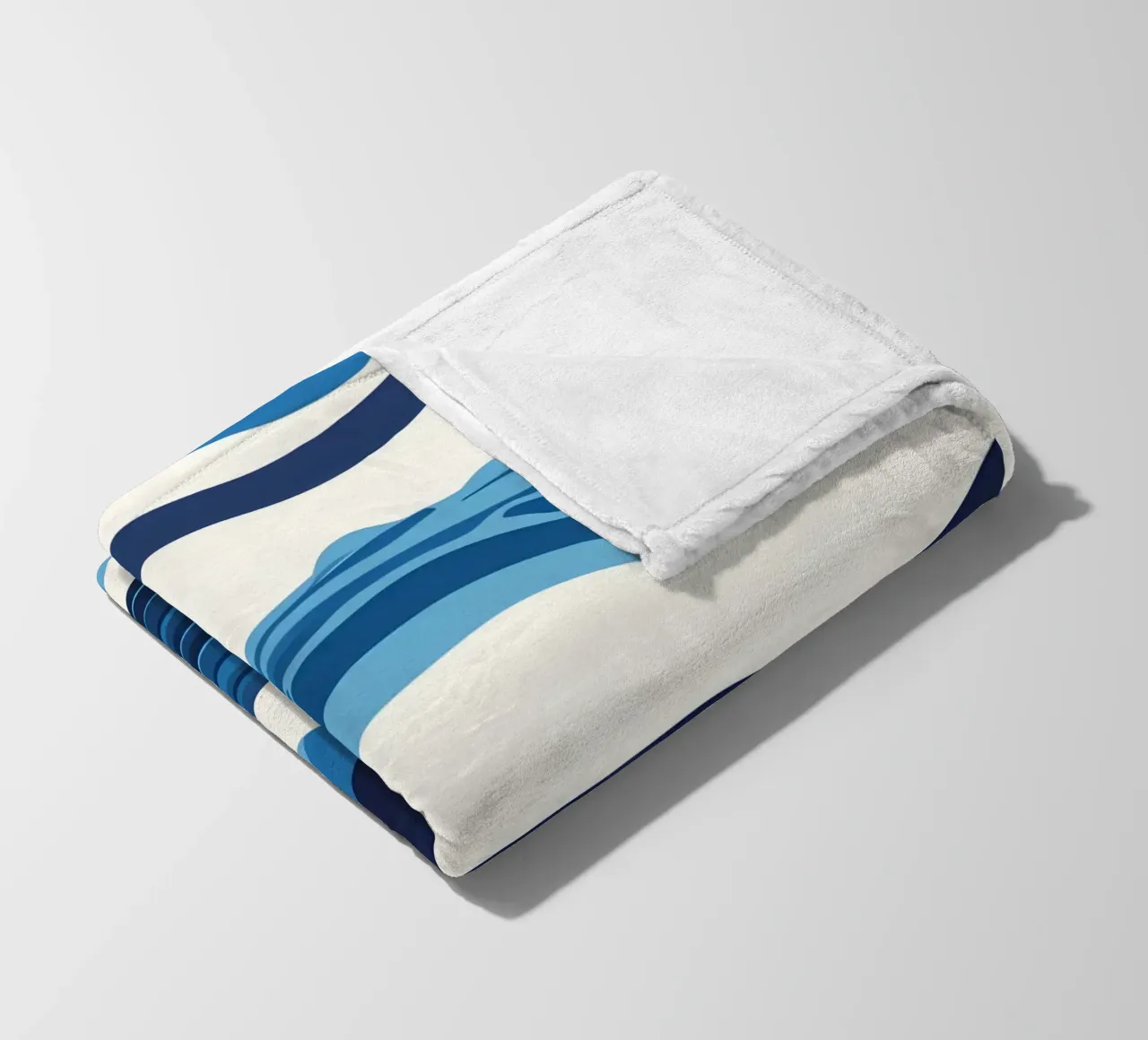 Wave pattern fleece blanket by LIFESTYLE OBJECTS