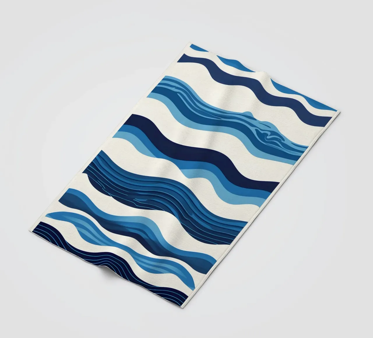 Wave pattern fleece blanket by LIFESTYLE OBJECTS