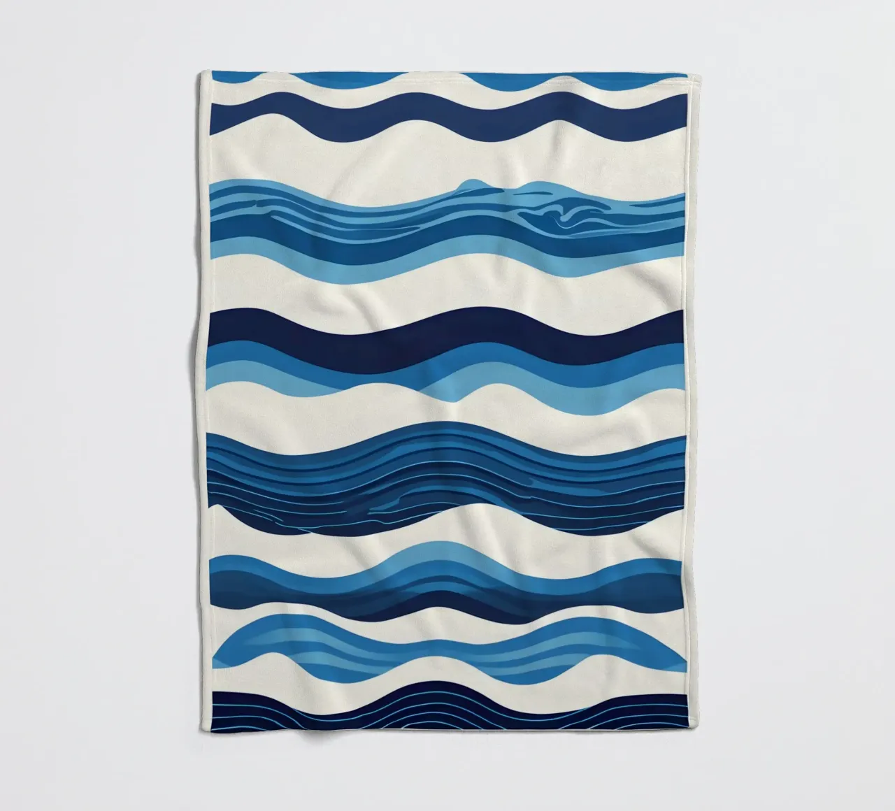 Wave pattern fleece blanket by LIFESTYLE OBJECTS