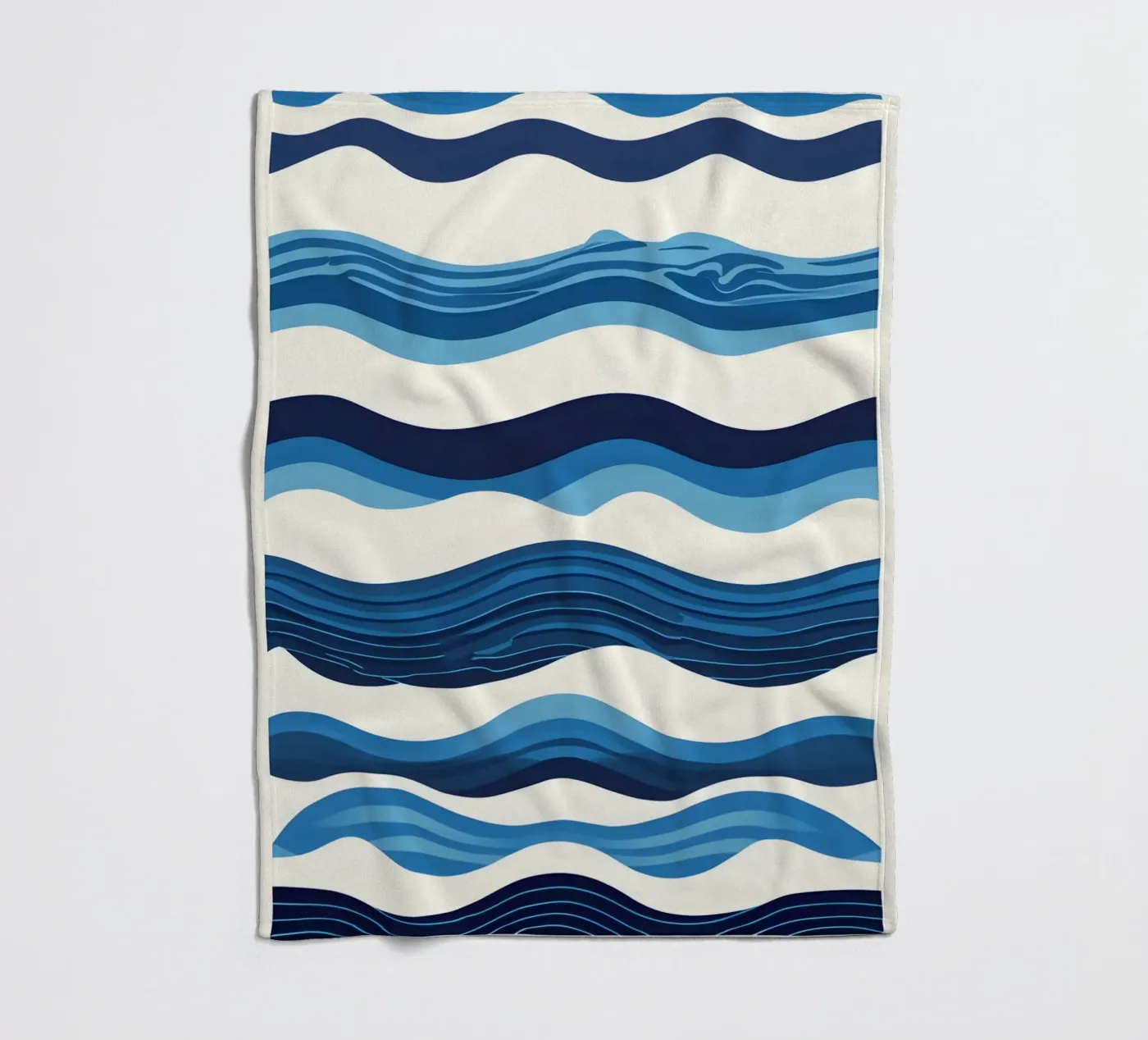 Wave pattern fleece blanket by LIFESTYLE OBJECTS