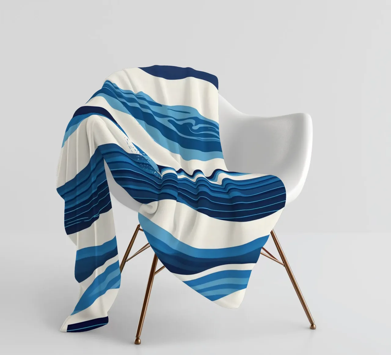 Wave pattern fleece blanket by LIFESTYLE OBJECTS