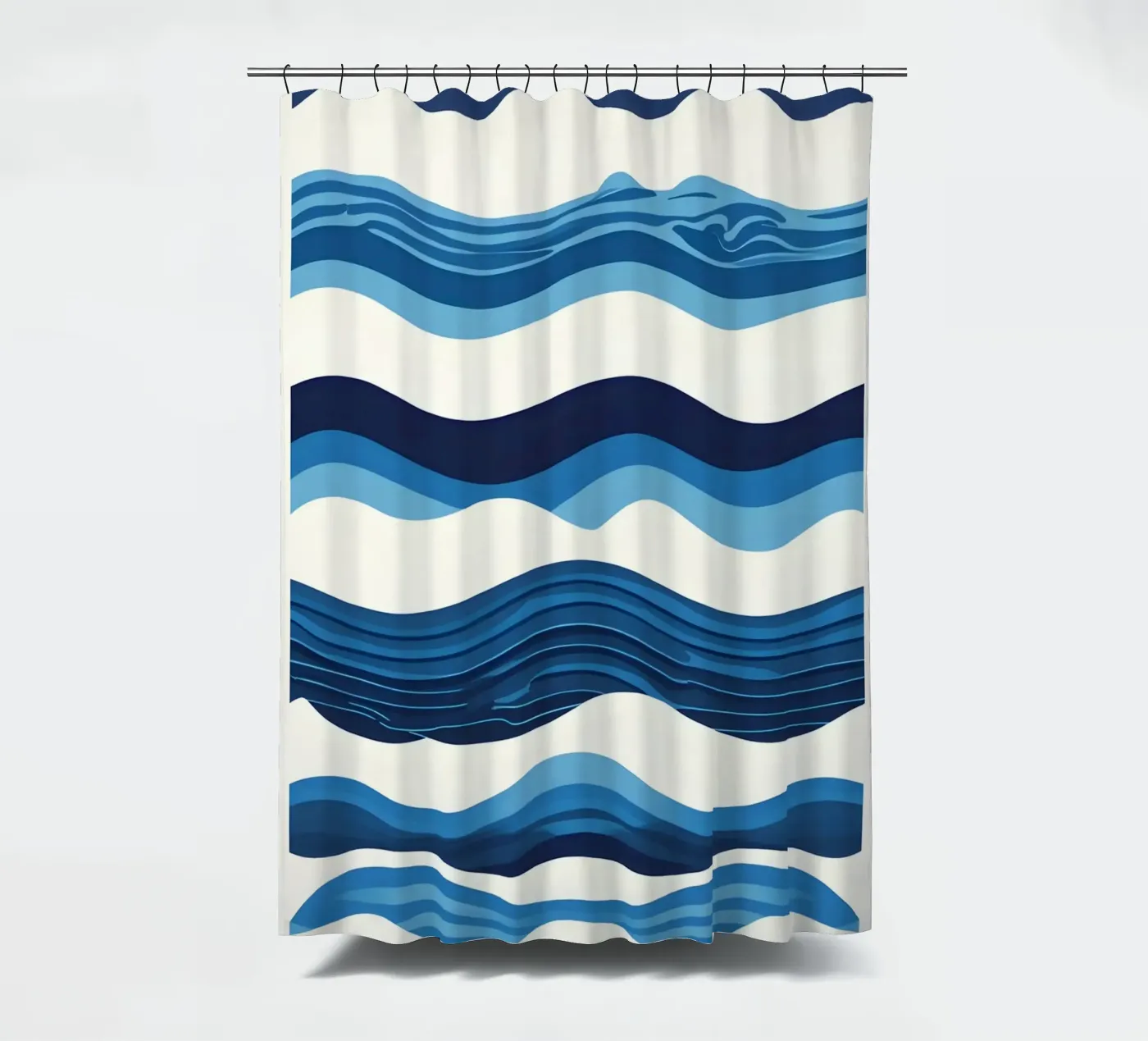 Wave pattern shower curtain by LIFESTYLE OBJECTS