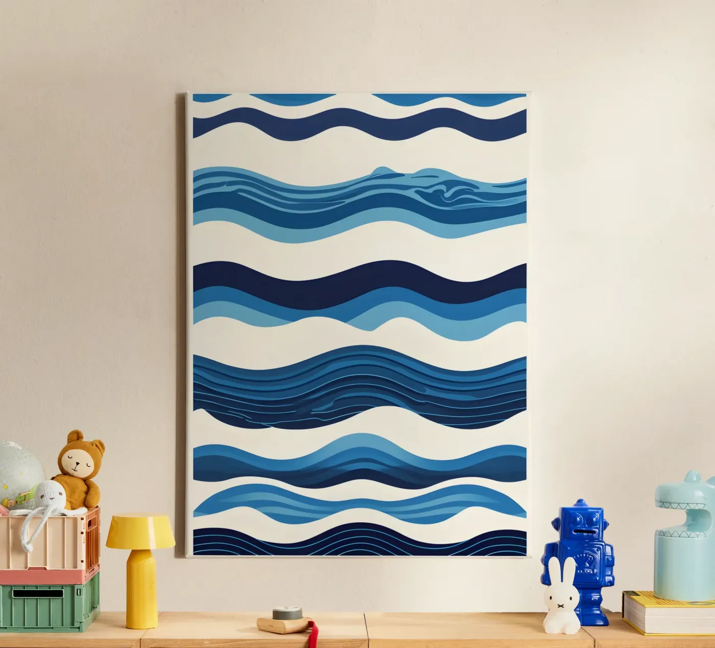Wave pattern canvas by LIFESTYLE OBJECTS