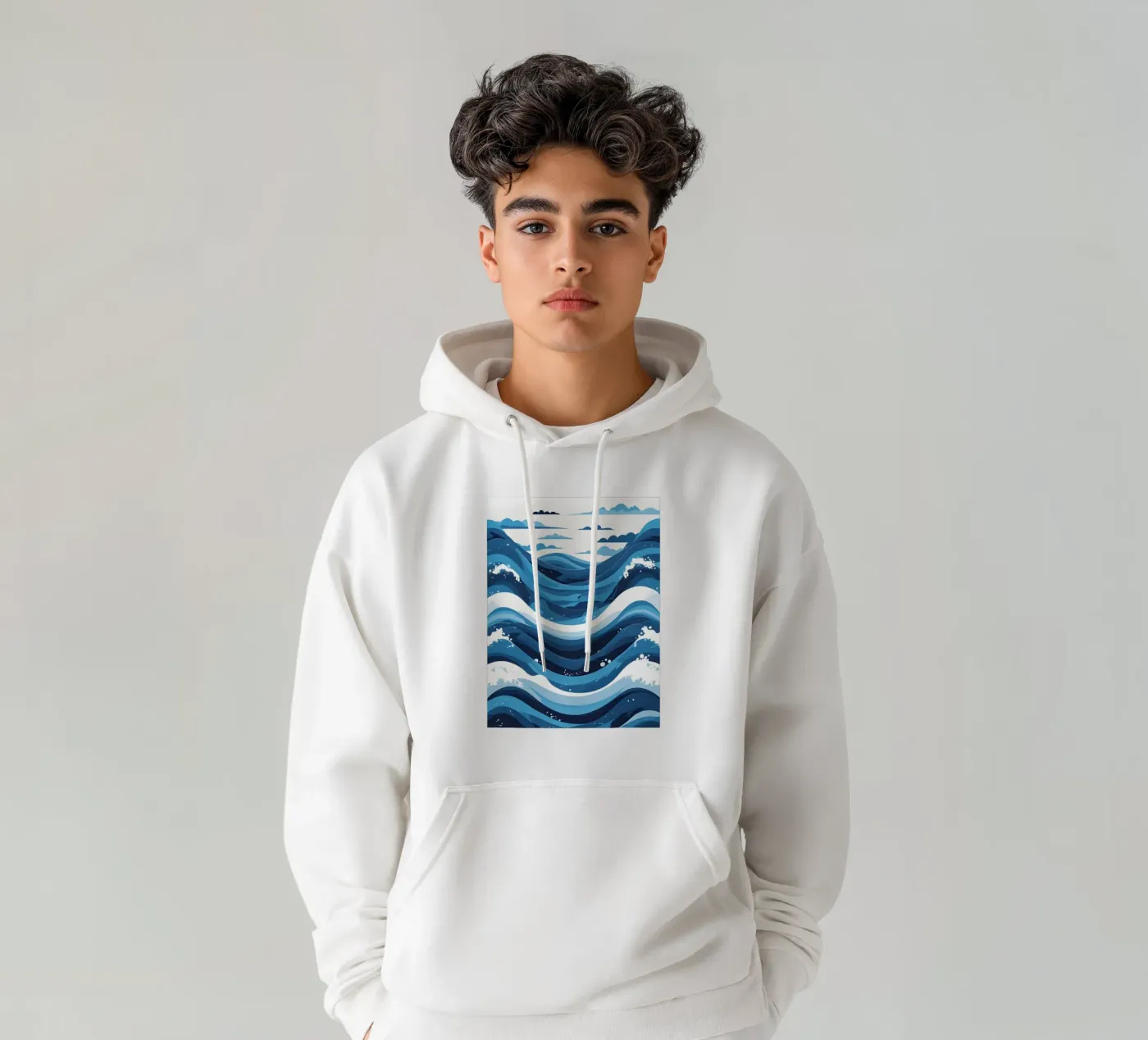 Wave pattern hoodie by LIFESTYLE OBJECTS