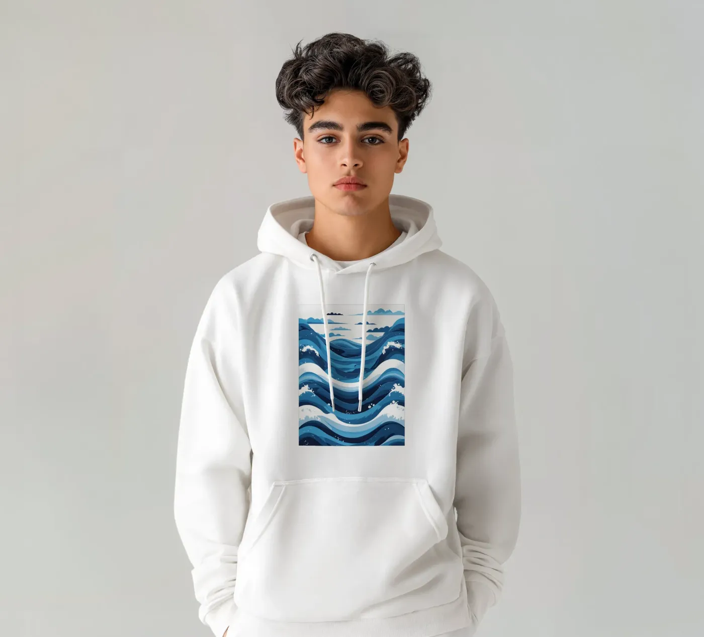 Wave pattern hoodie by LIFESTYLE OBJECTS