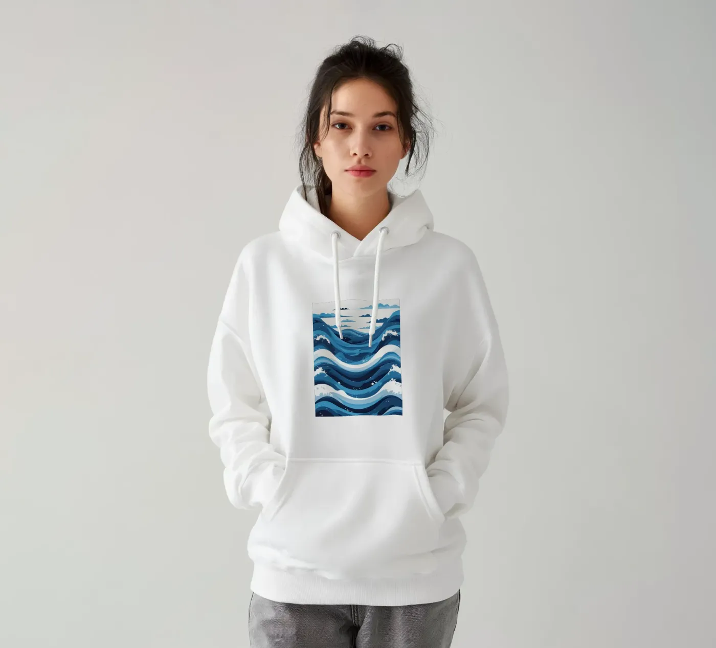 Wave pattern hoodie by LIFESTYLE OBJECTS