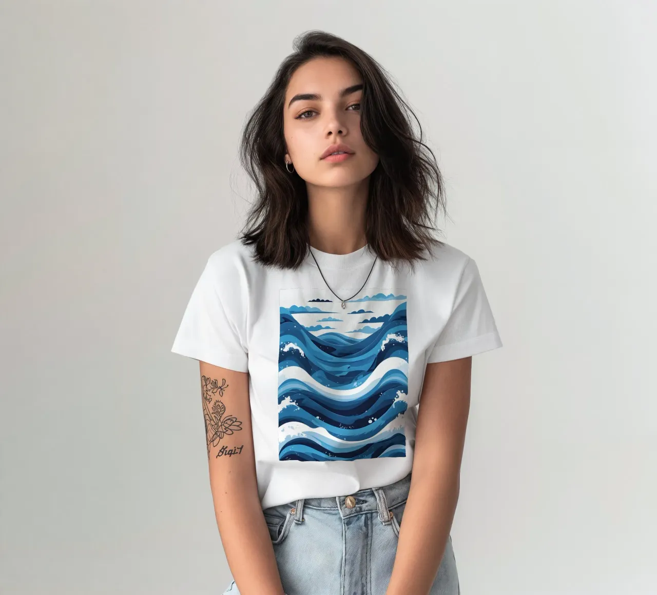 Wave pattern t-shirt da LIFESTYLE OBJECTS