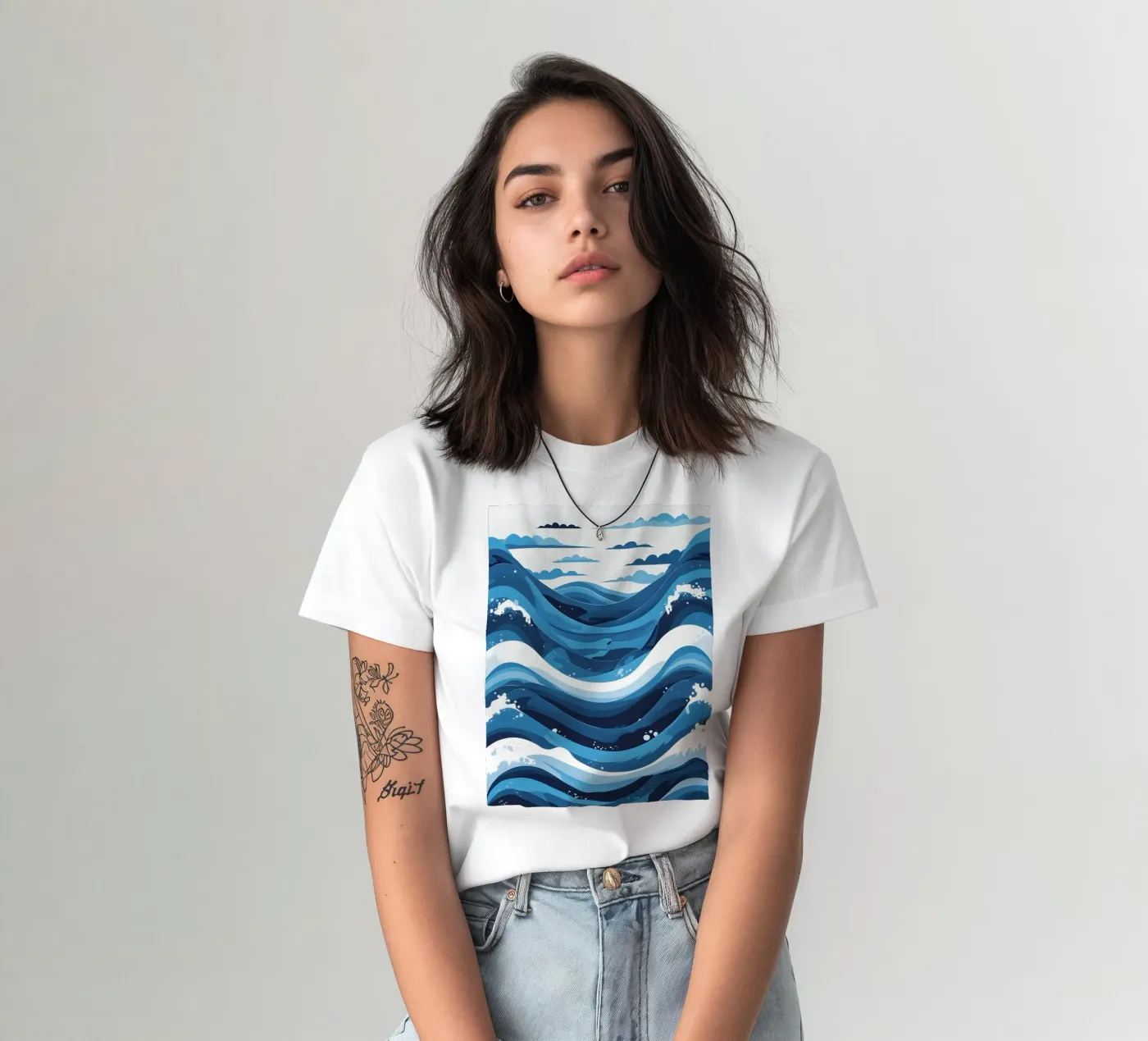 Wave pattern t-shirt by LIFESTYLE OBJECTS