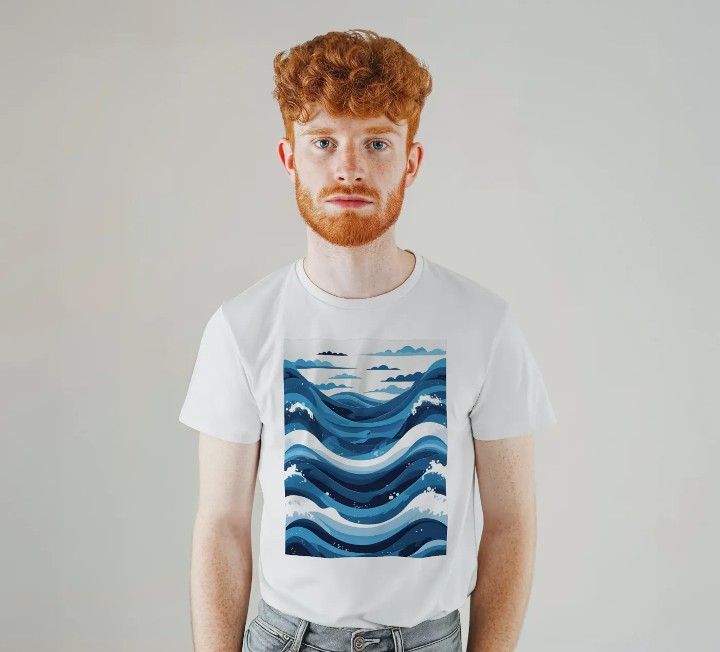 Wave pattern t-shirt da LIFESTYLE OBJECTS