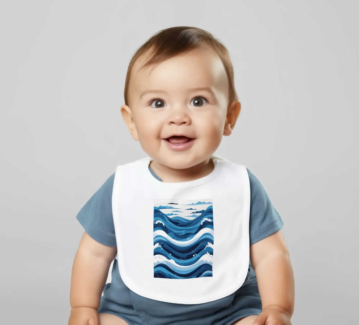 Wave pattern baby bib by LIFESTYLE OBJECTS
