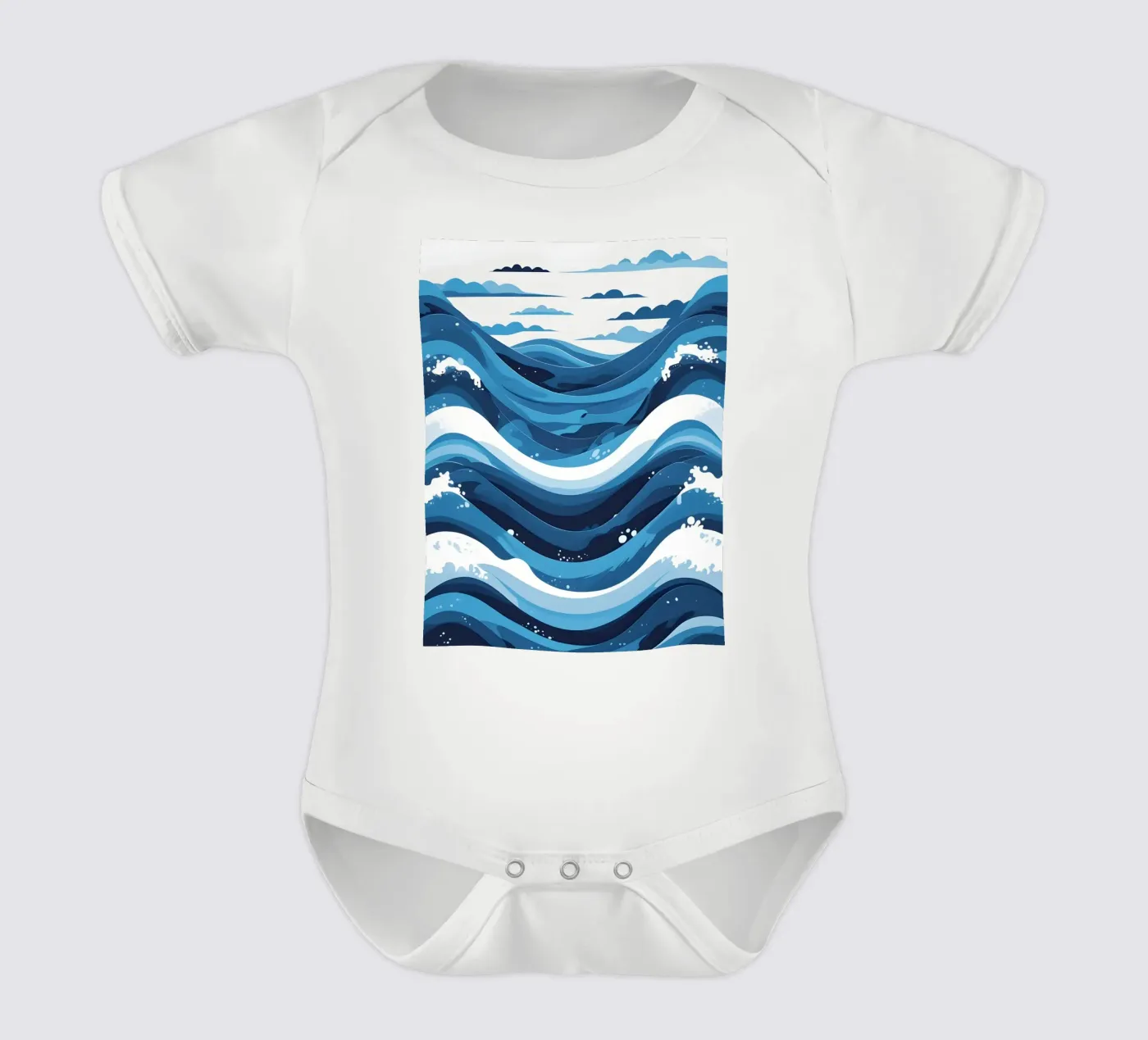 Wave pattern babyrompertje korte mouwen van LIFESTYLE OBJECTS