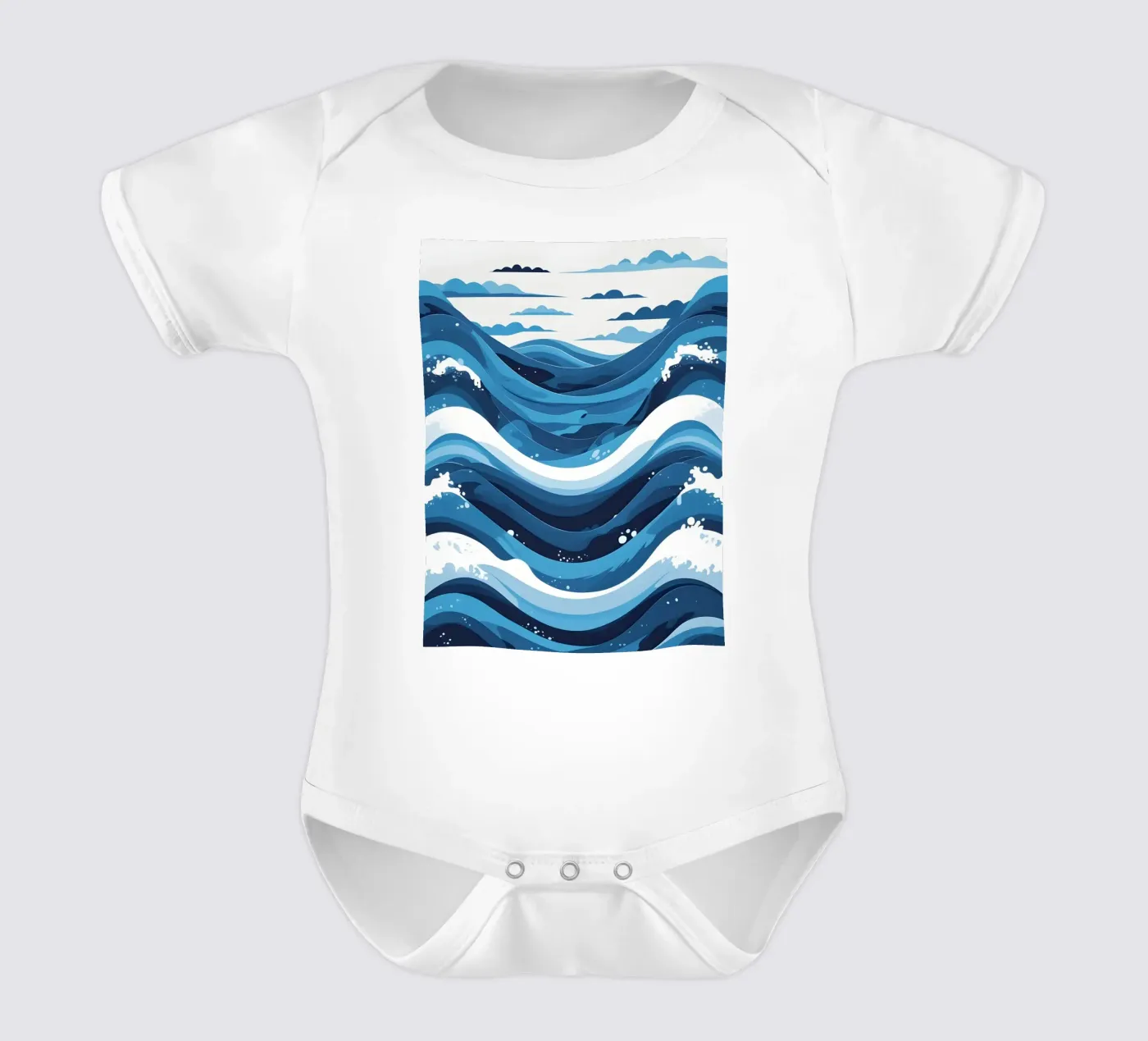 Wave pattern babyrompertje korte mouwen van LIFESTYLE OBJECTS