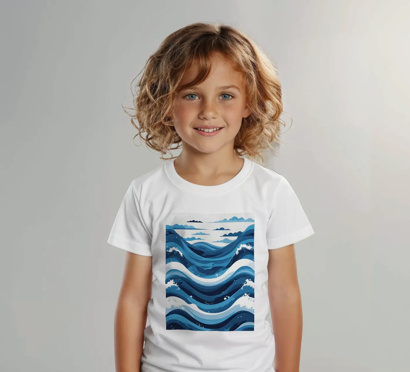 Wave pattern kids t-shirt by LIFESTYLE OBJECTS