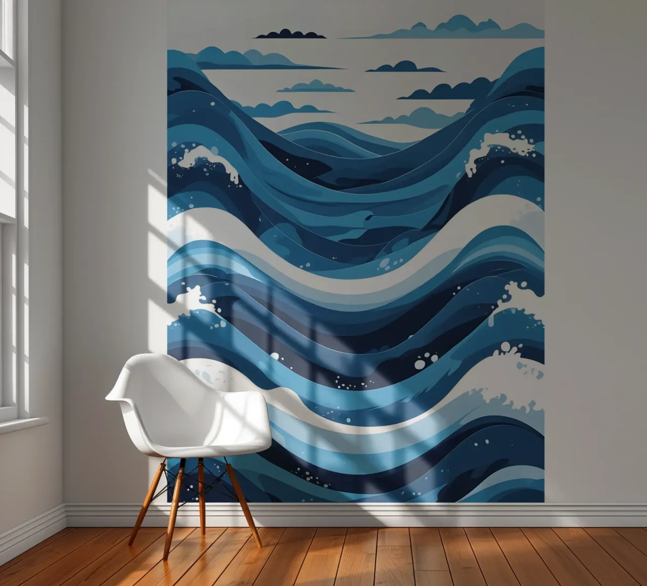 Wave pattern fotobehang van LIFESTYLE OBJECTS
