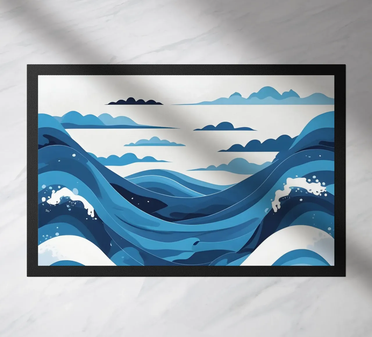 Wave pattern doormat by LIFESTYLE OBJECTS