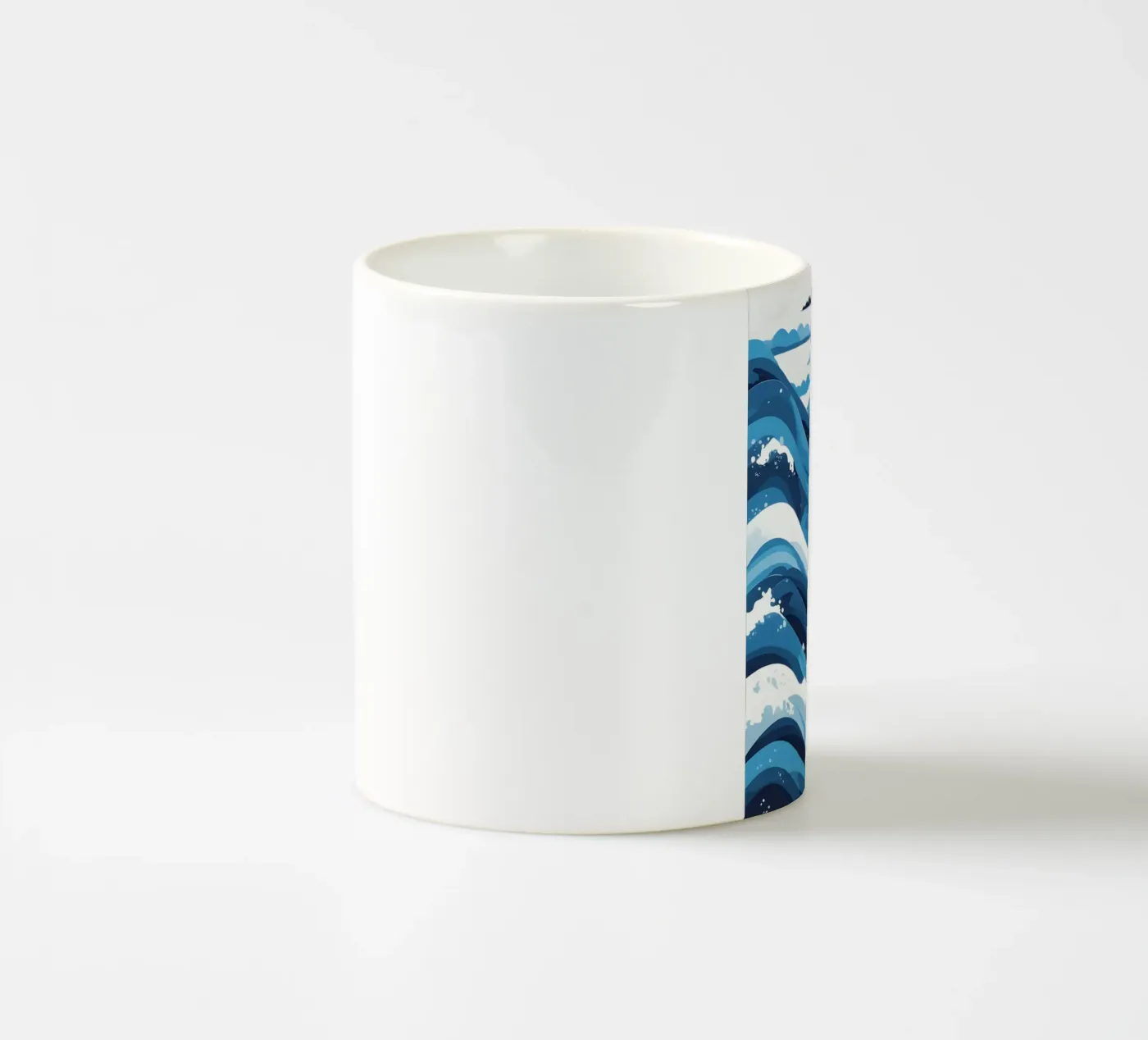 Wave pattern ceramic mug by LIFESTYLE OBJECTS