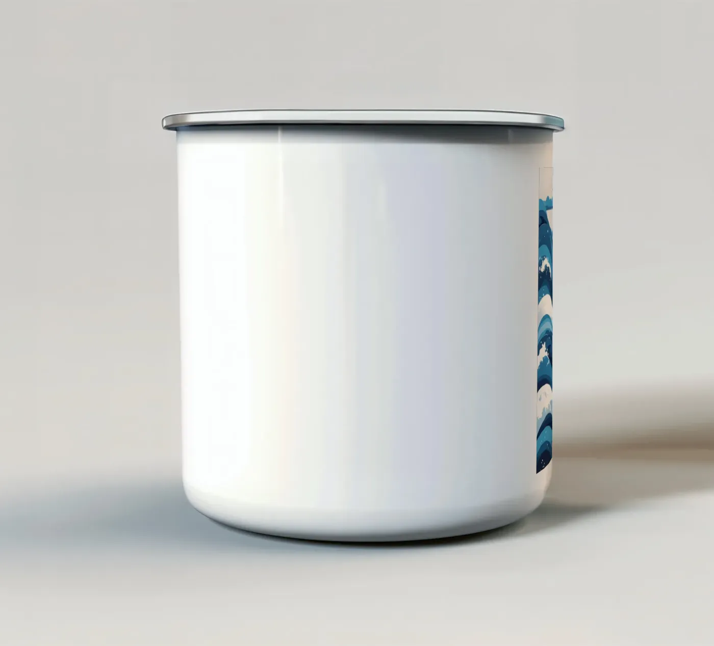 Wave pattern enamel mug by LIFESTYLE OBJECTS