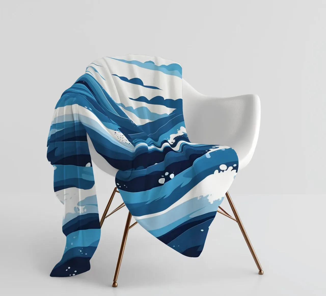 Wave pattern fleece blanket by LIFESTYLE OBJECTS