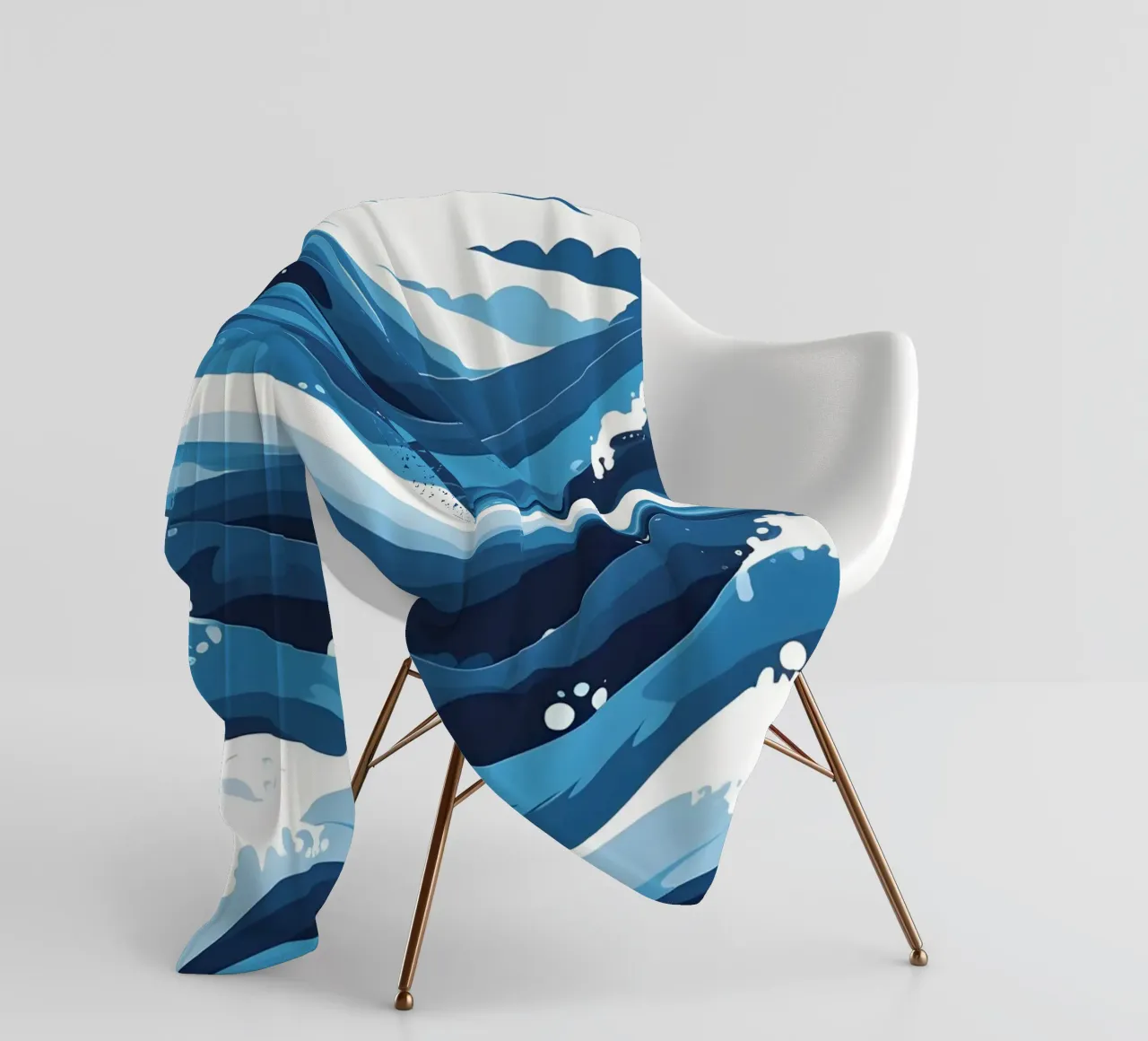 Wave pattern fleece blanket by LIFESTYLE OBJECTS