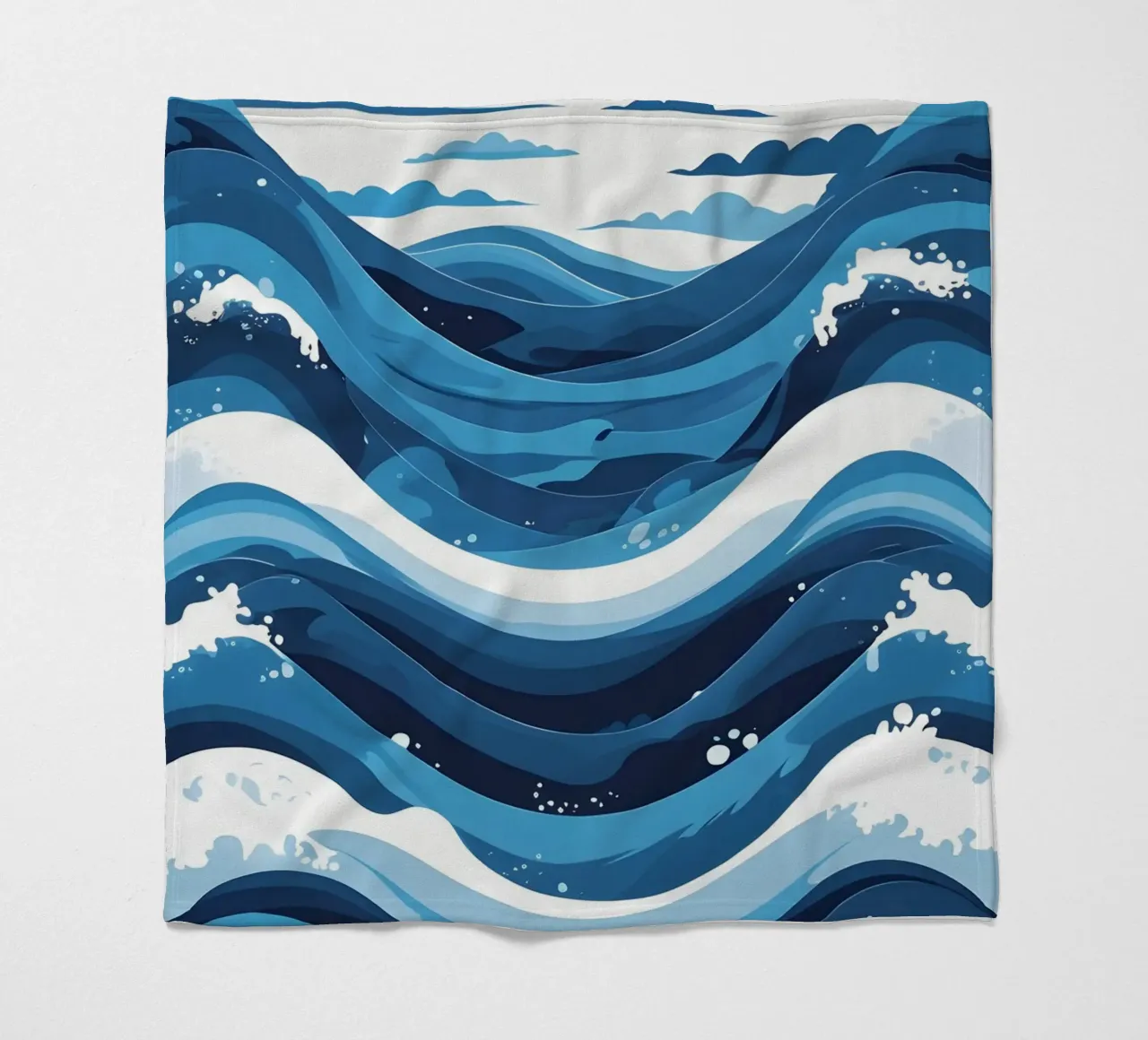 Wave pattern fleece blanket by LIFESTYLE OBJECTS