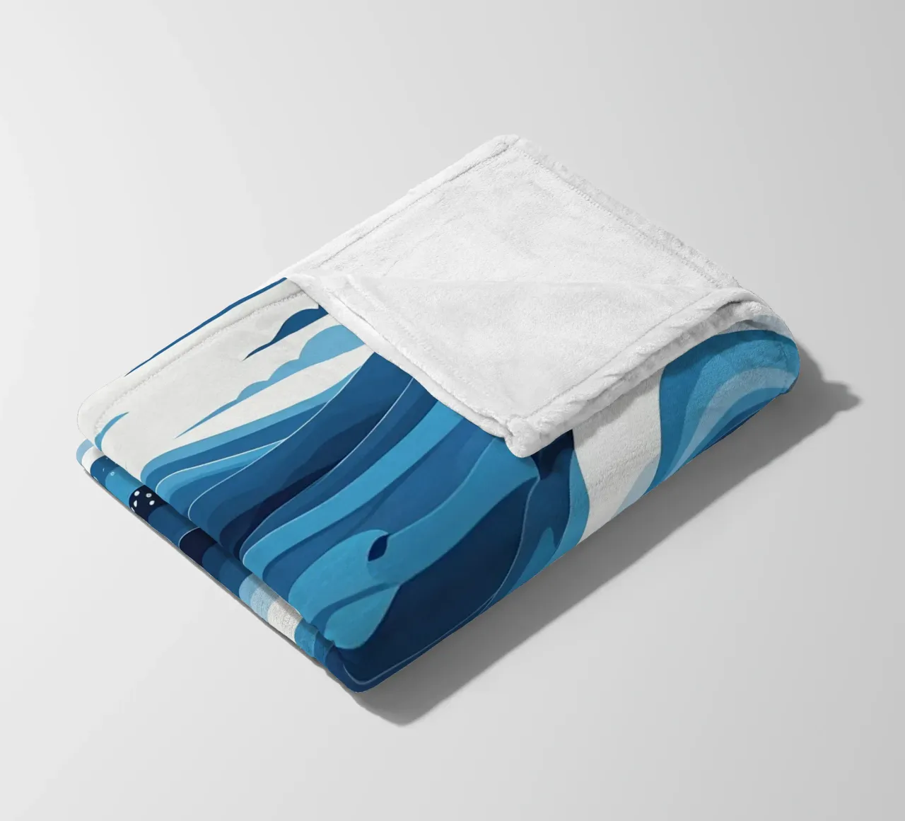 Wave pattern fleece blanket by LIFESTYLE OBJECTS