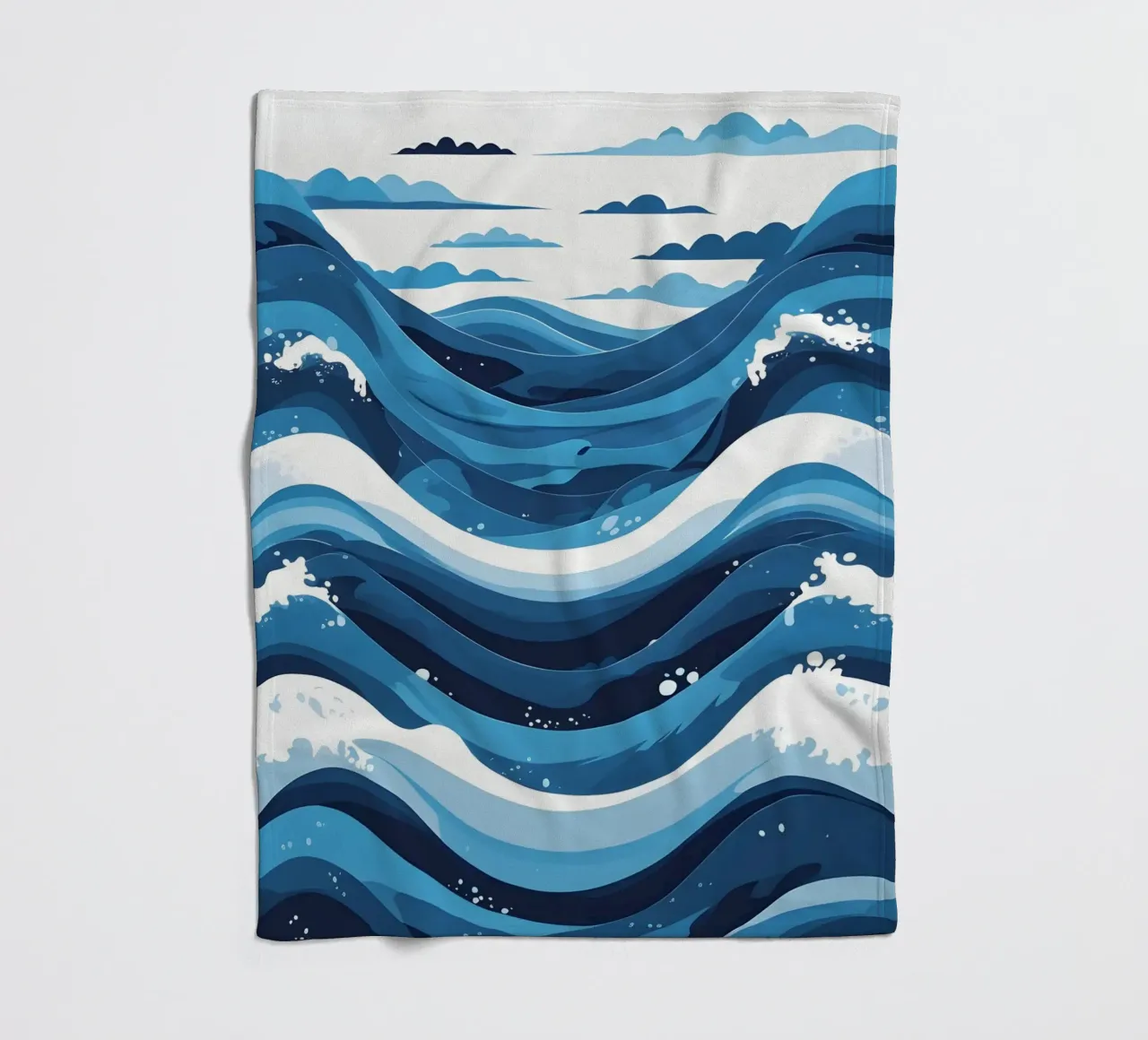 Wave pattern fleece blanket by LIFESTYLE OBJECTS