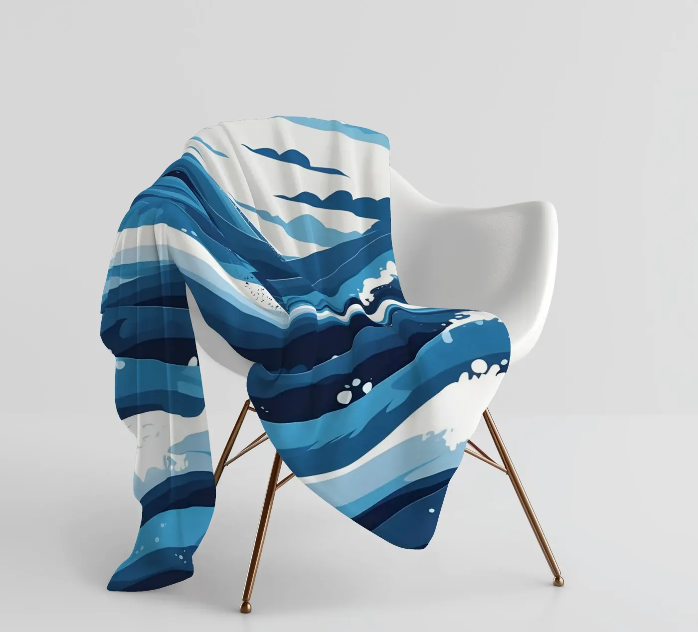 Wellenmuster Fleecedecke von LIFESTYLE OBJECTS