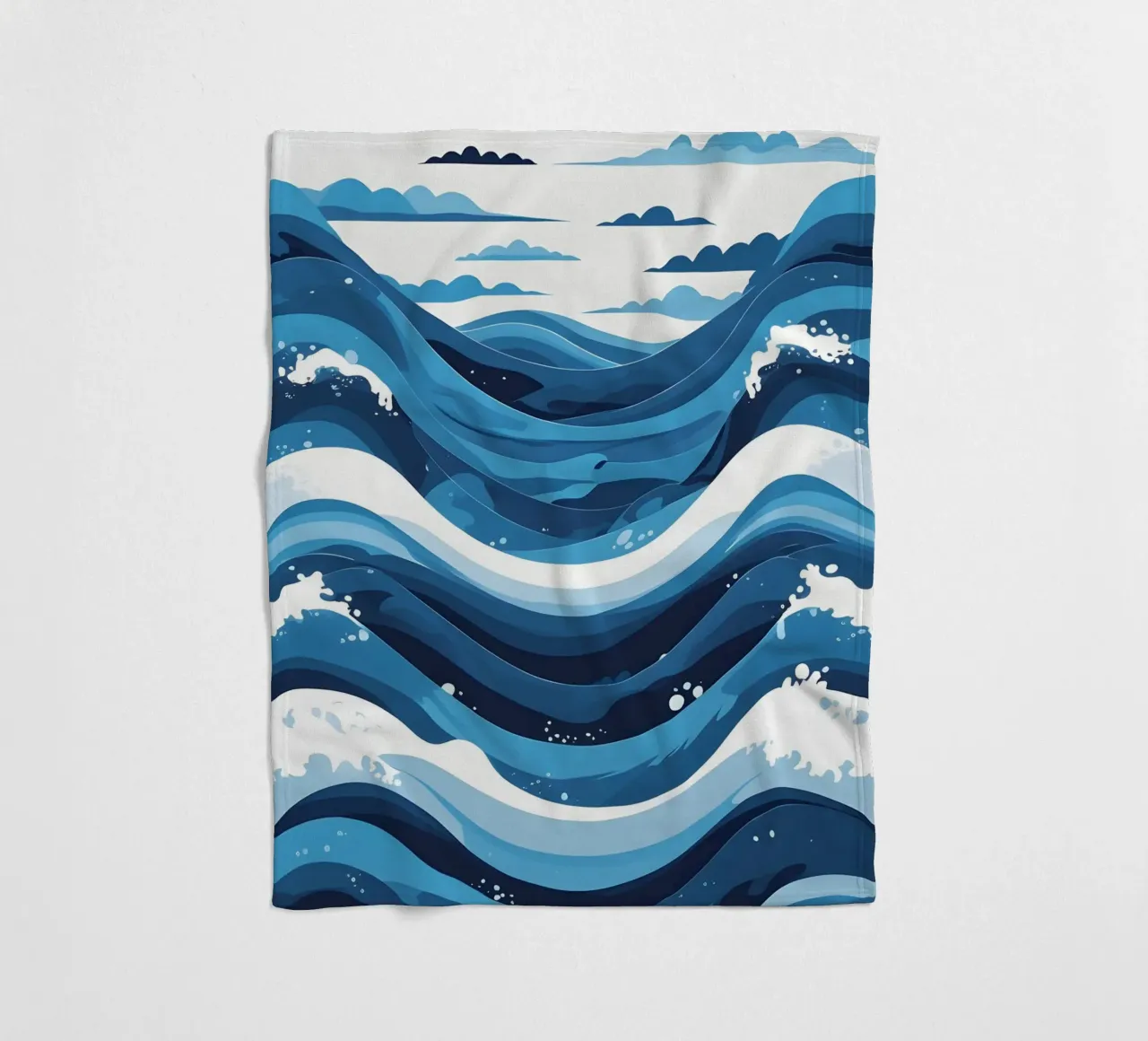 Wave pattern fleece blanket by LIFESTYLE OBJECTS