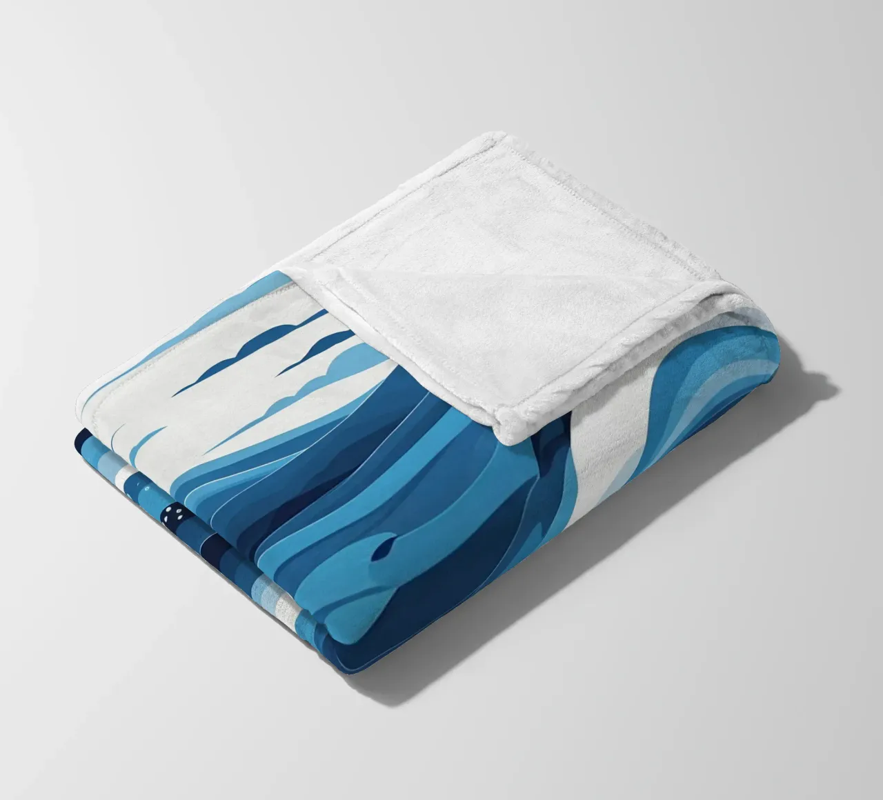 Wave pattern fleece blanket by LIFESTYLE OBJECTS
