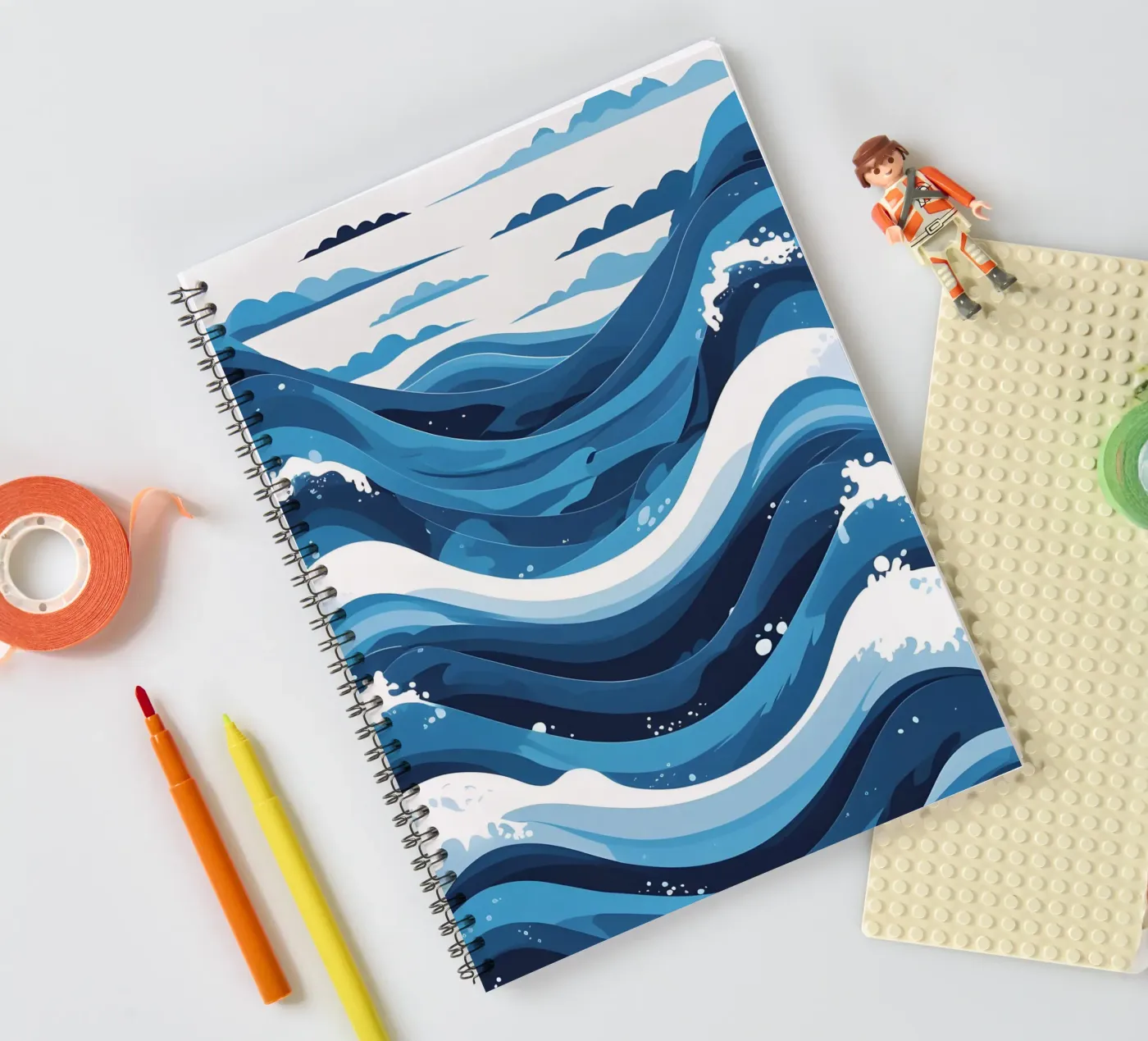 Wave pattern spiral notebook by LIFESTYLE OBJECTS