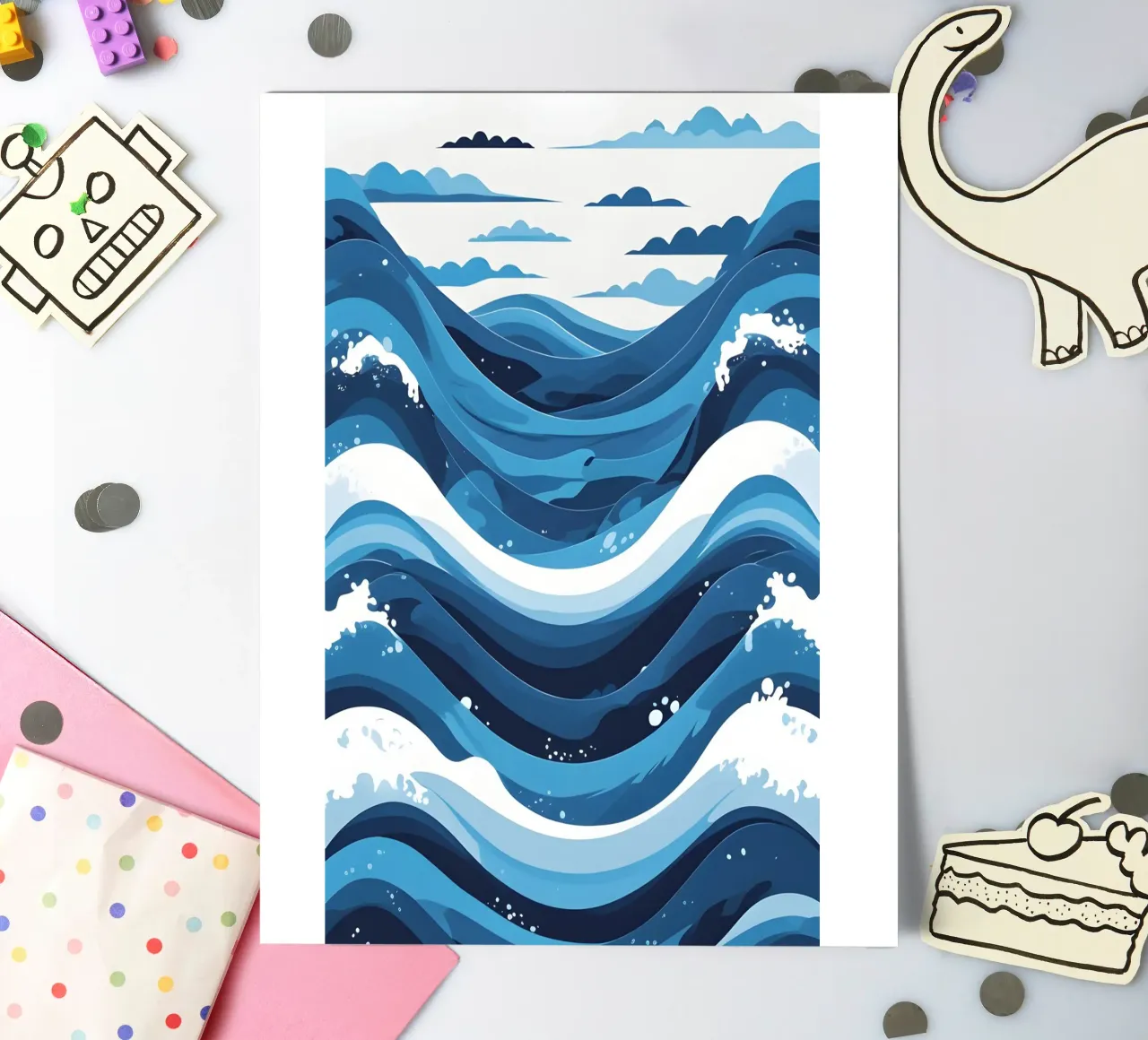 Wave pattern sticker sheet by LIFESTYLE OBJECTS