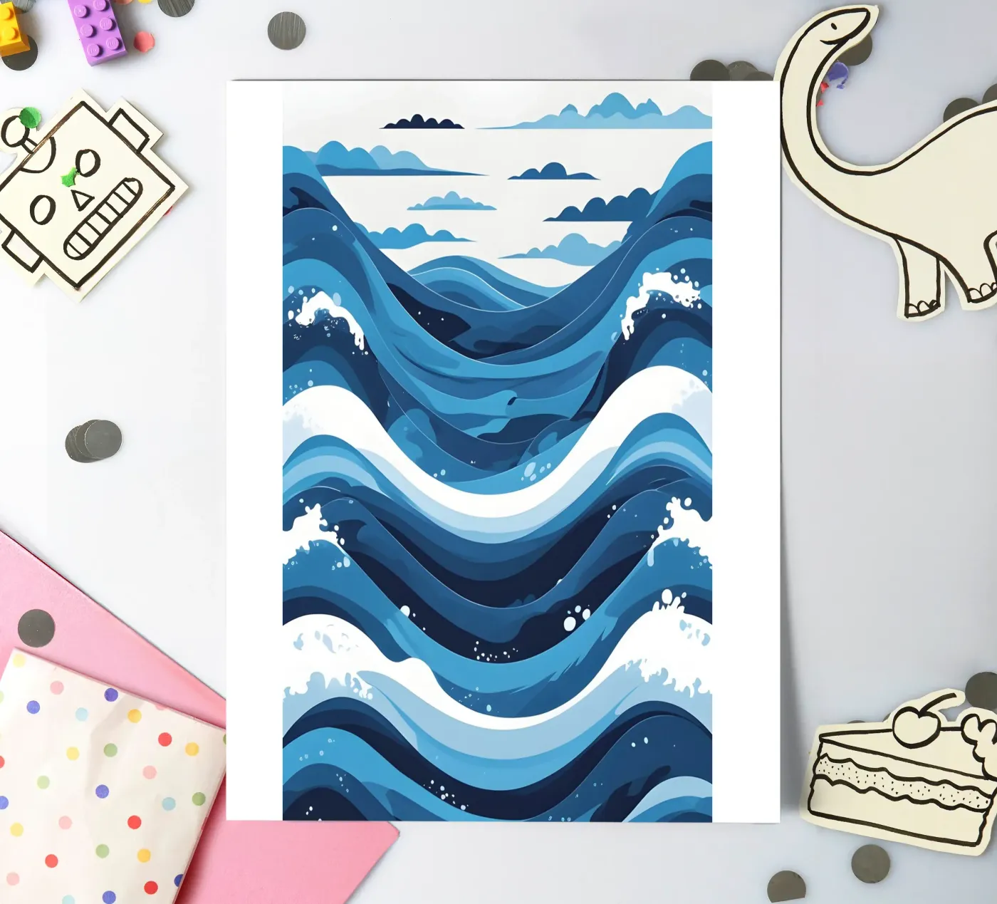 Wave pattern sticker sheet by LIFESTYLE OBJECTS