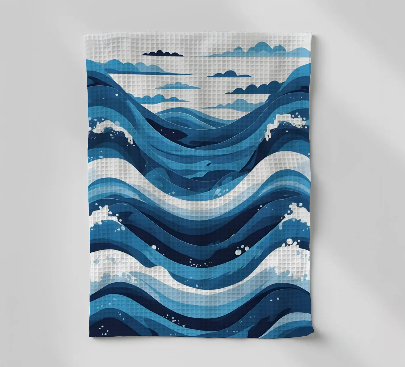 Wave pattern tea towel by LIFESTYLE OBJECTS