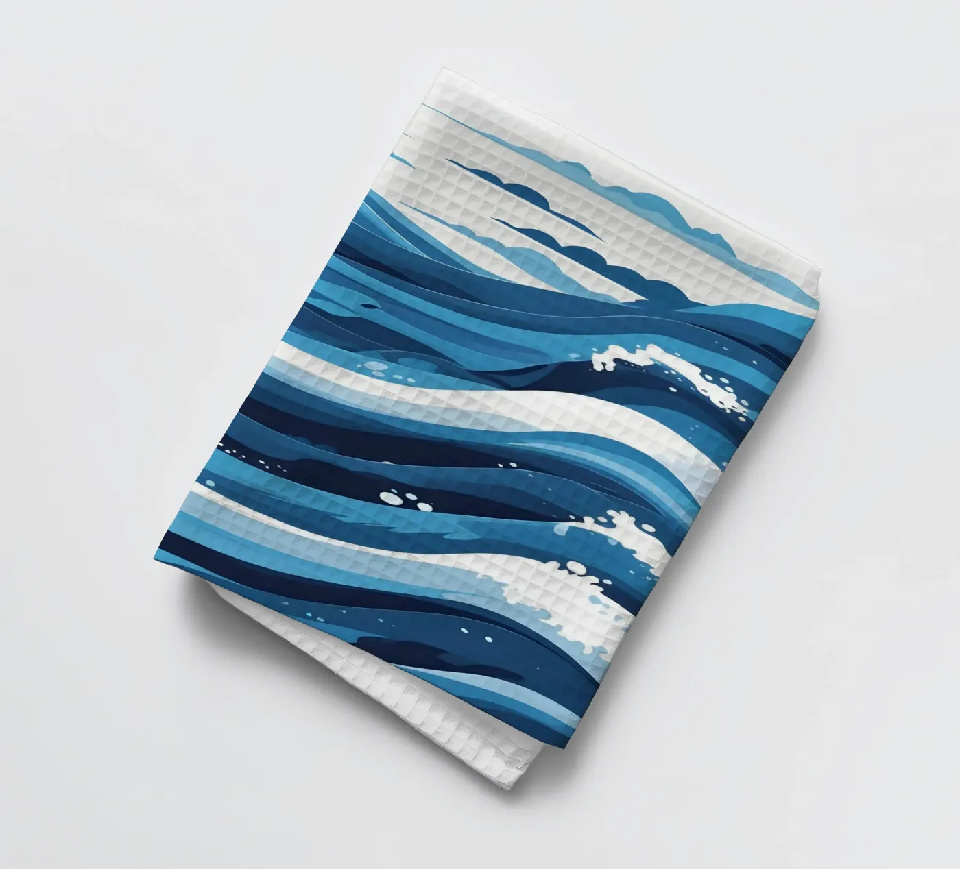 Wave pattern tea towel by LIFESTYLE OBJECTS