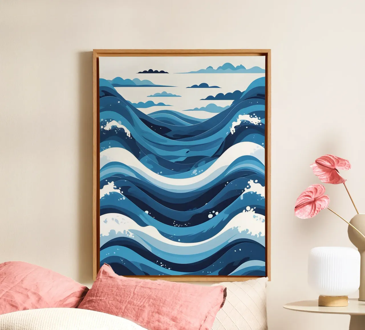 Wave pattern canvas by LIFESTYLE OBJECTS