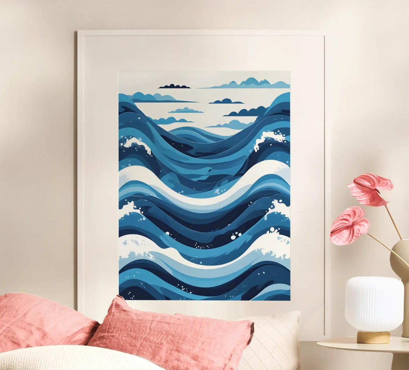 Wave pattern poster van LIFESTYLE OBJECTS