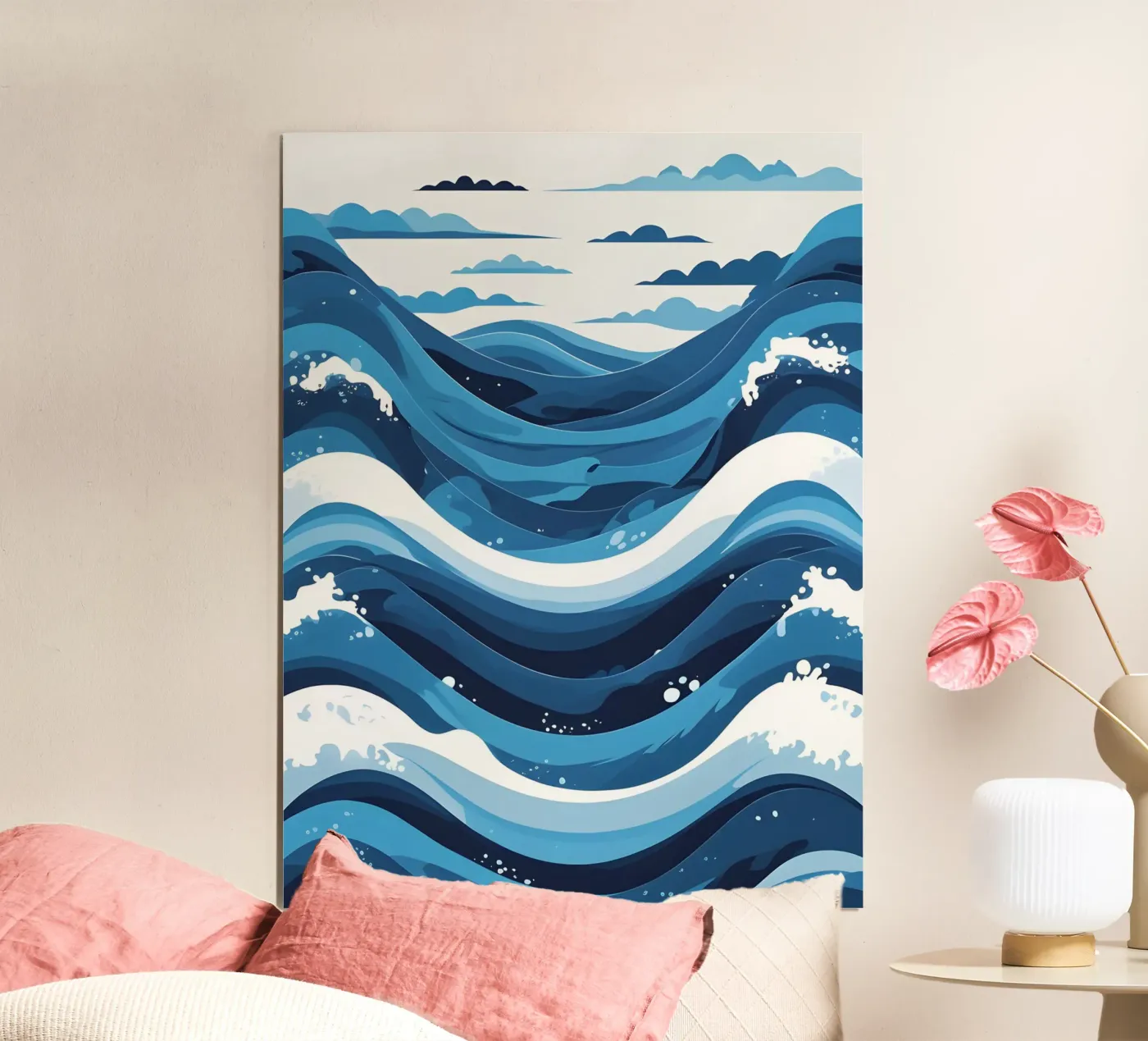 Wave pattern poster van LIFESTYLE OBJECTS