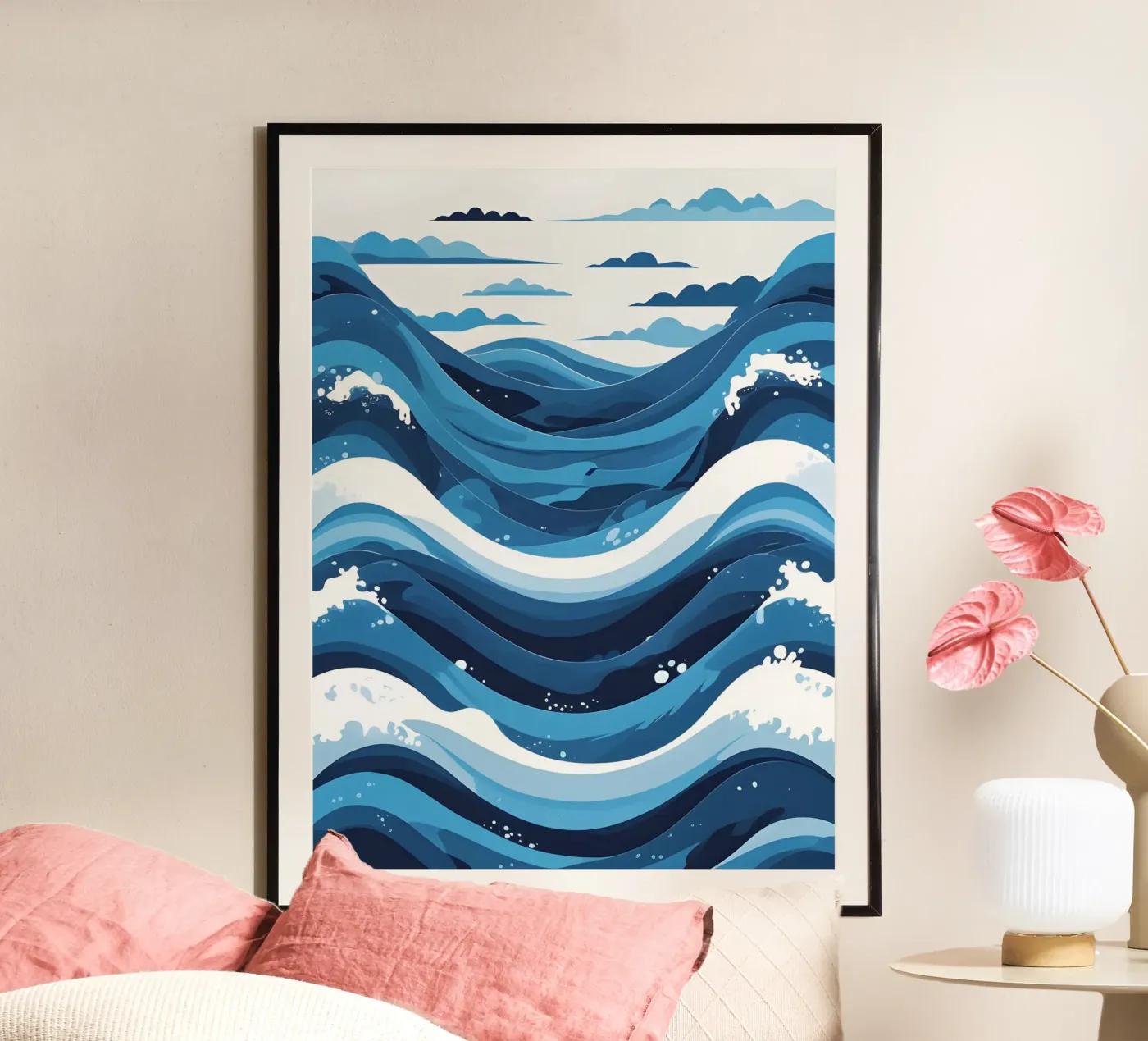 Wave pattern poster van LIFESTYLE OBJECTS
